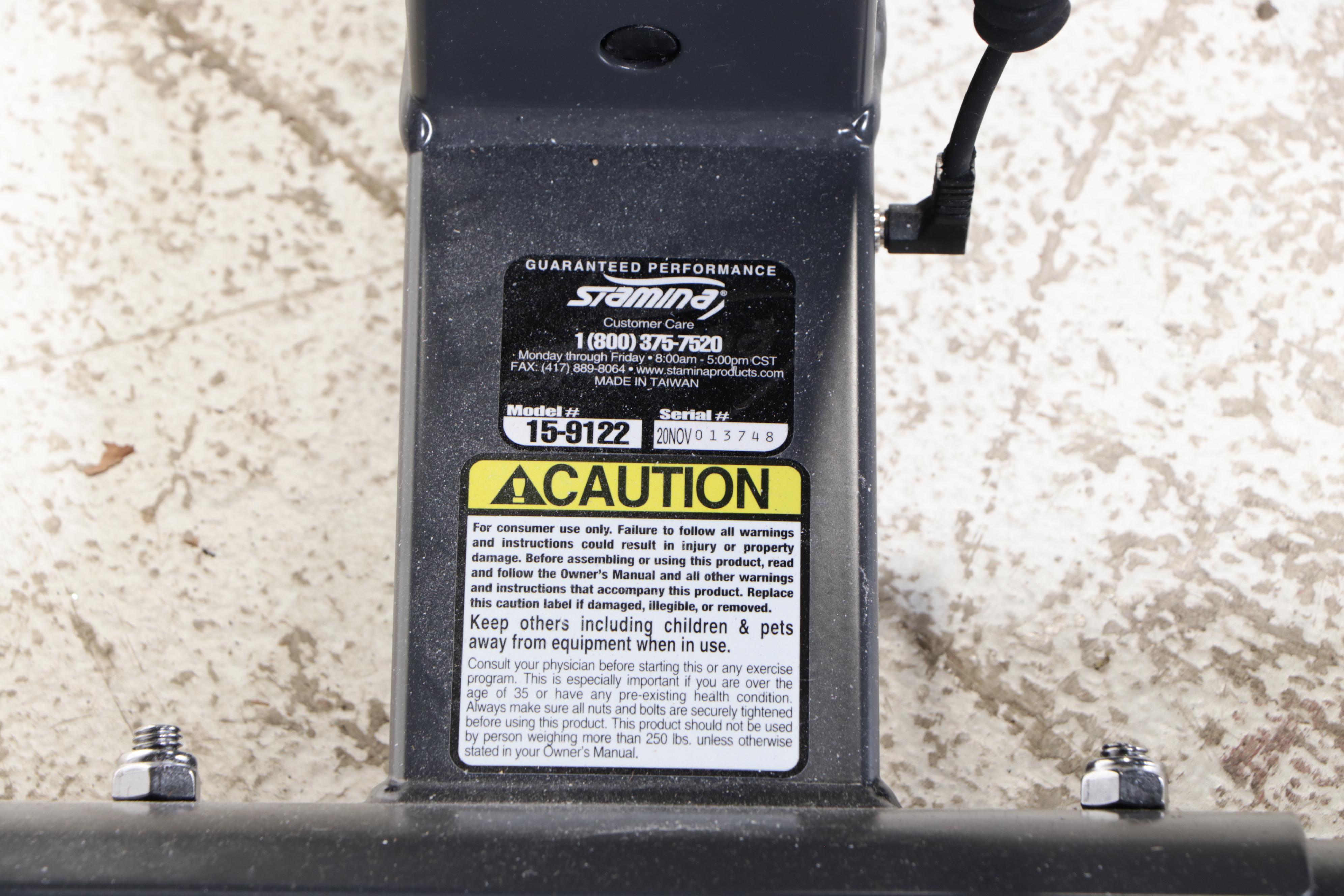 Stamina Elite Total Body Recumbent Stationary Exercise Bicycle