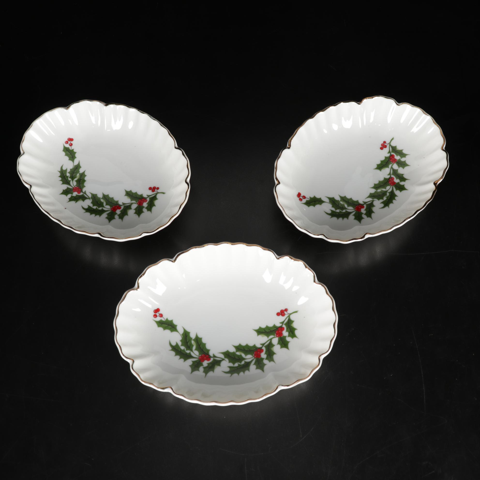 All the Trimmings "Christmas Holly" Porcelain Dinnerware and Libbey Tumblers