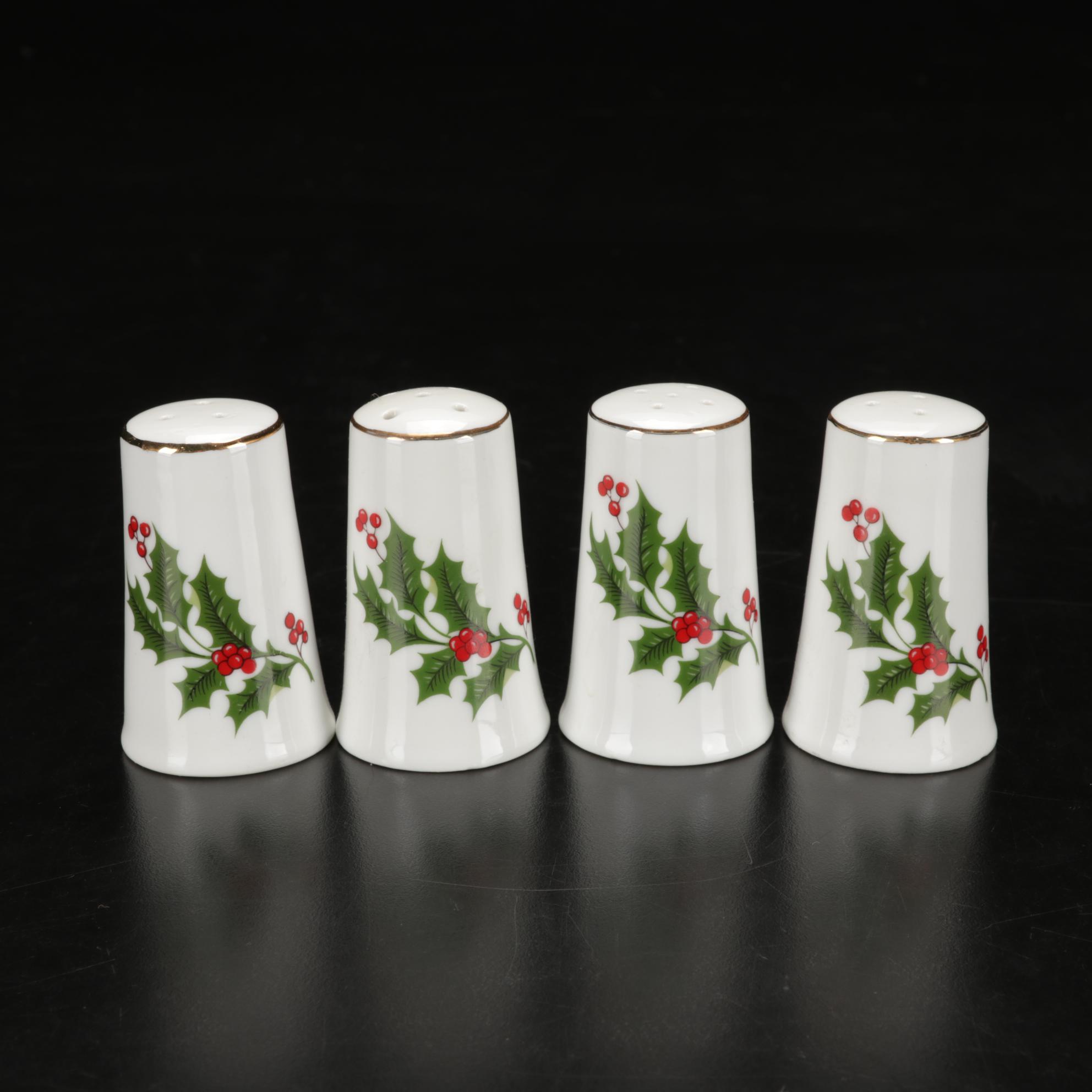 All the Trimmings "Christmas Holly" Porcelain Dinnerware and Libbey Tumblers