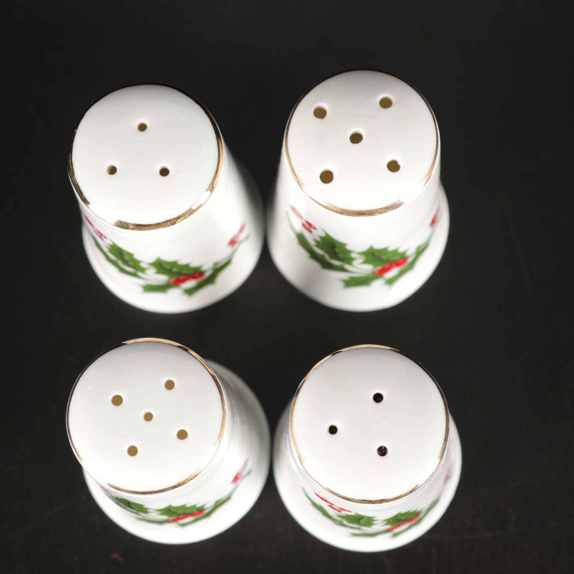 All the Trimmings "Christmas Holly" Porcelain Dinnerware and Libbey Tumblers