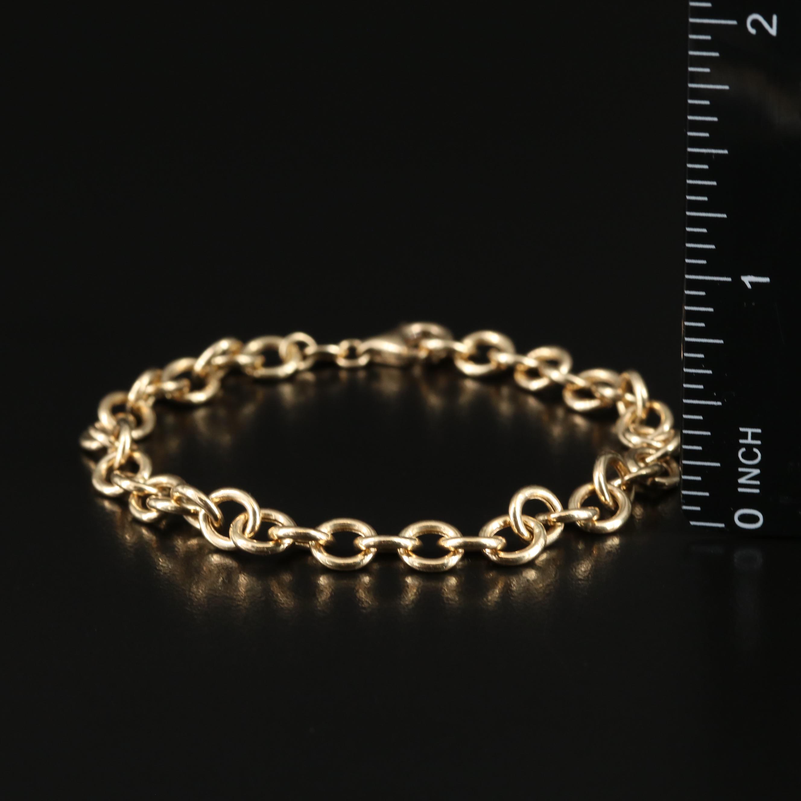 14K Rolo Chain Bracelet