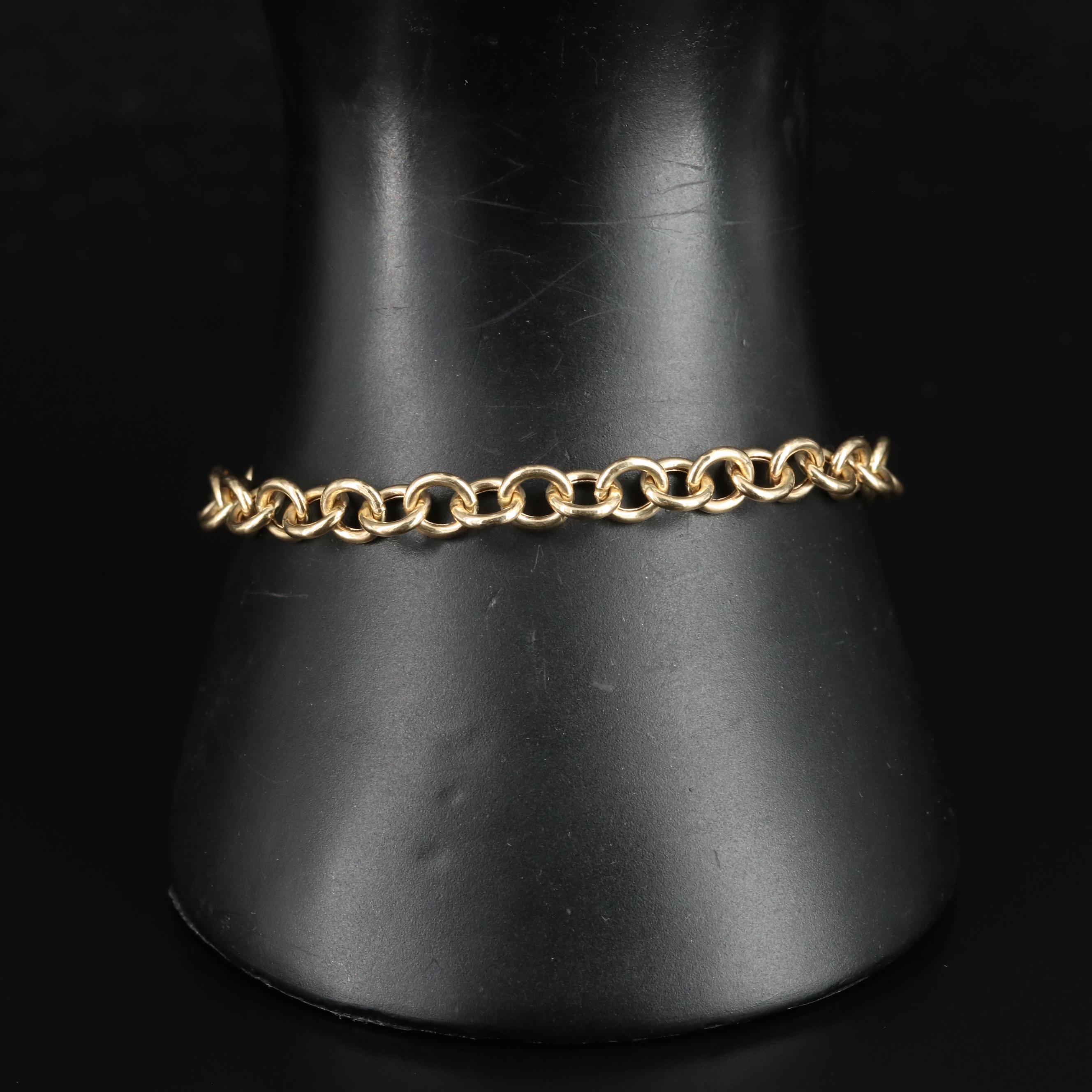 14K Rolo Chain Bracelet