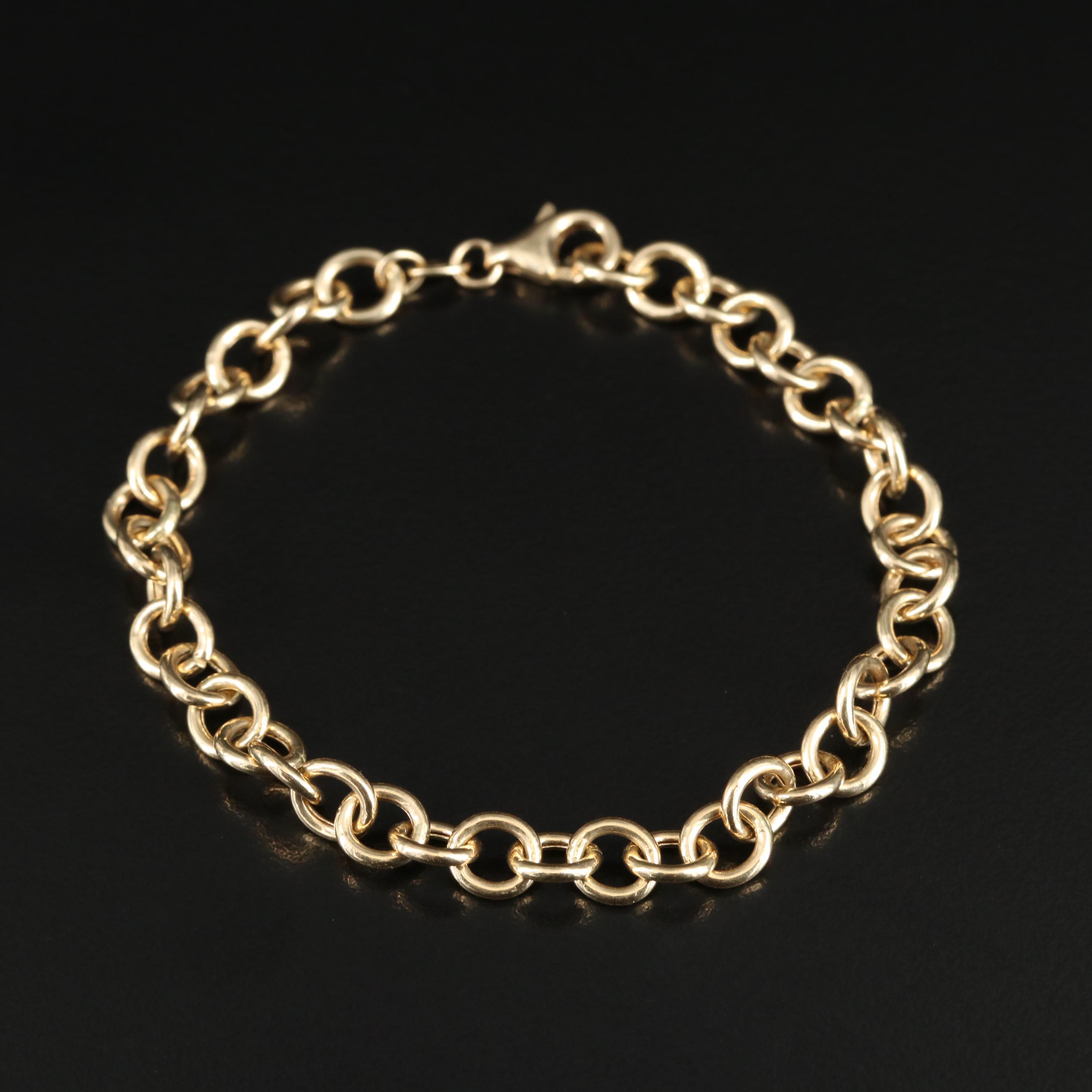 14K Rolo Chain Bracelet