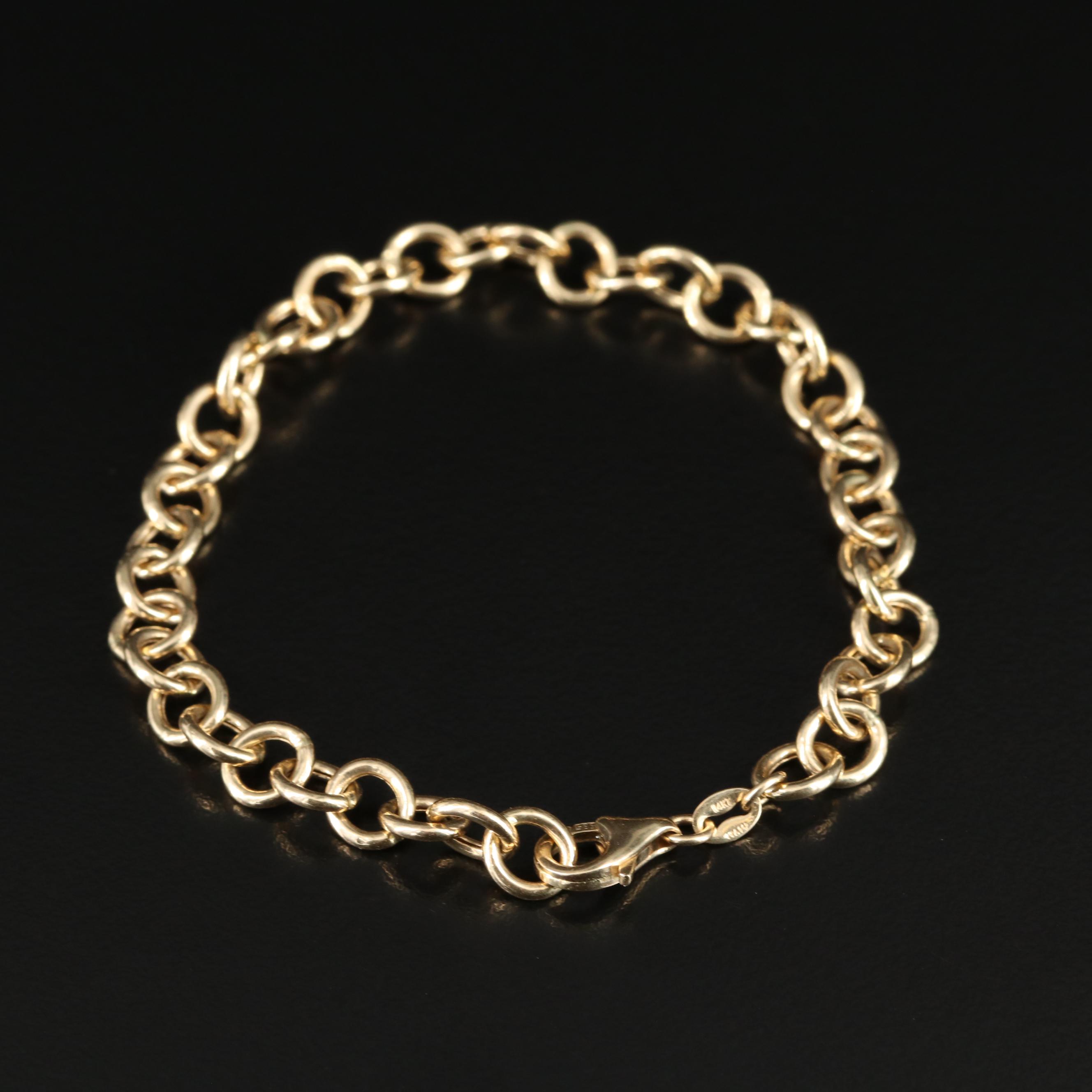 14K Rolo Chain Bracelet