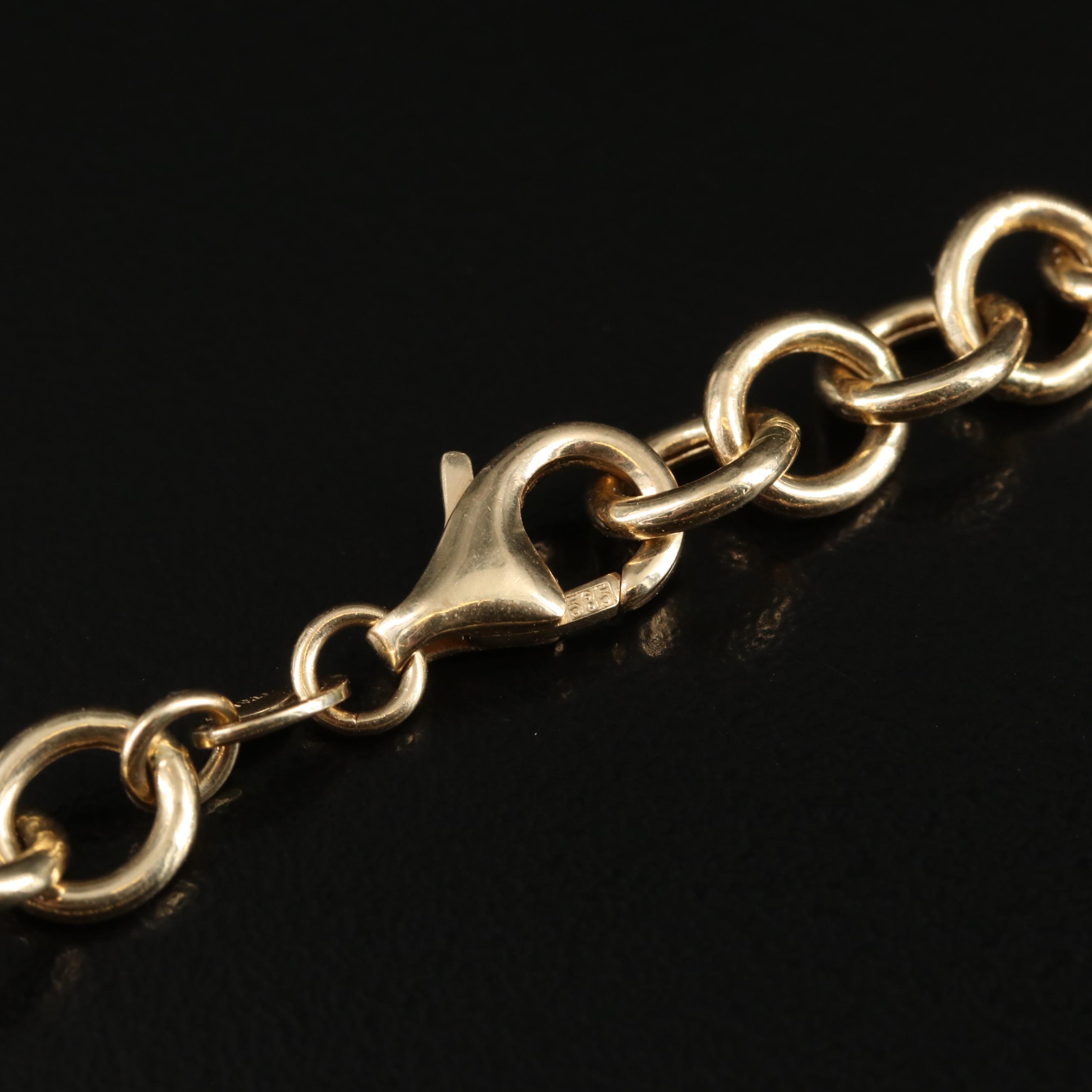 14K Rolo Chain Bracelet