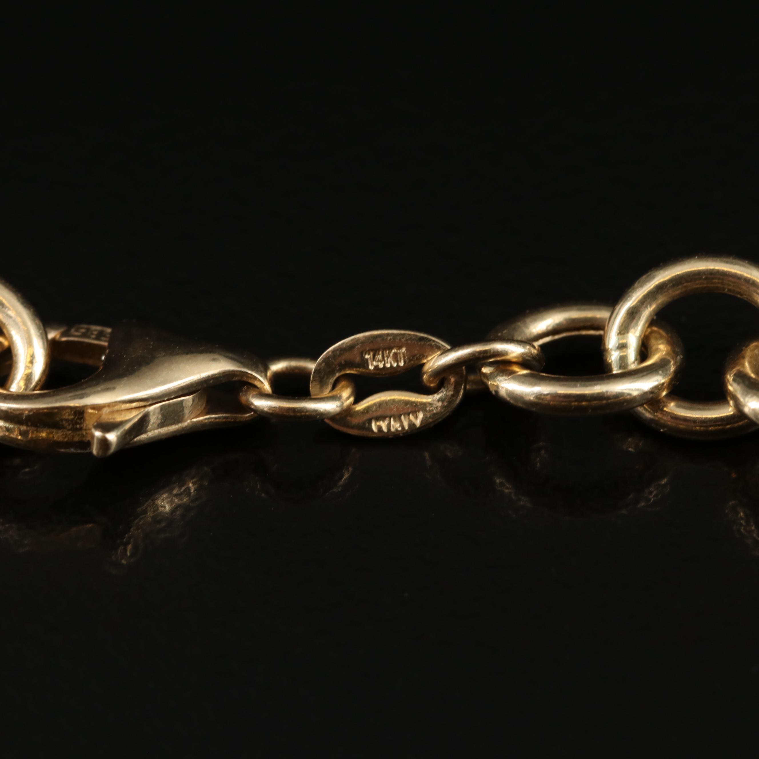 14K Rolo Chain Bracelet