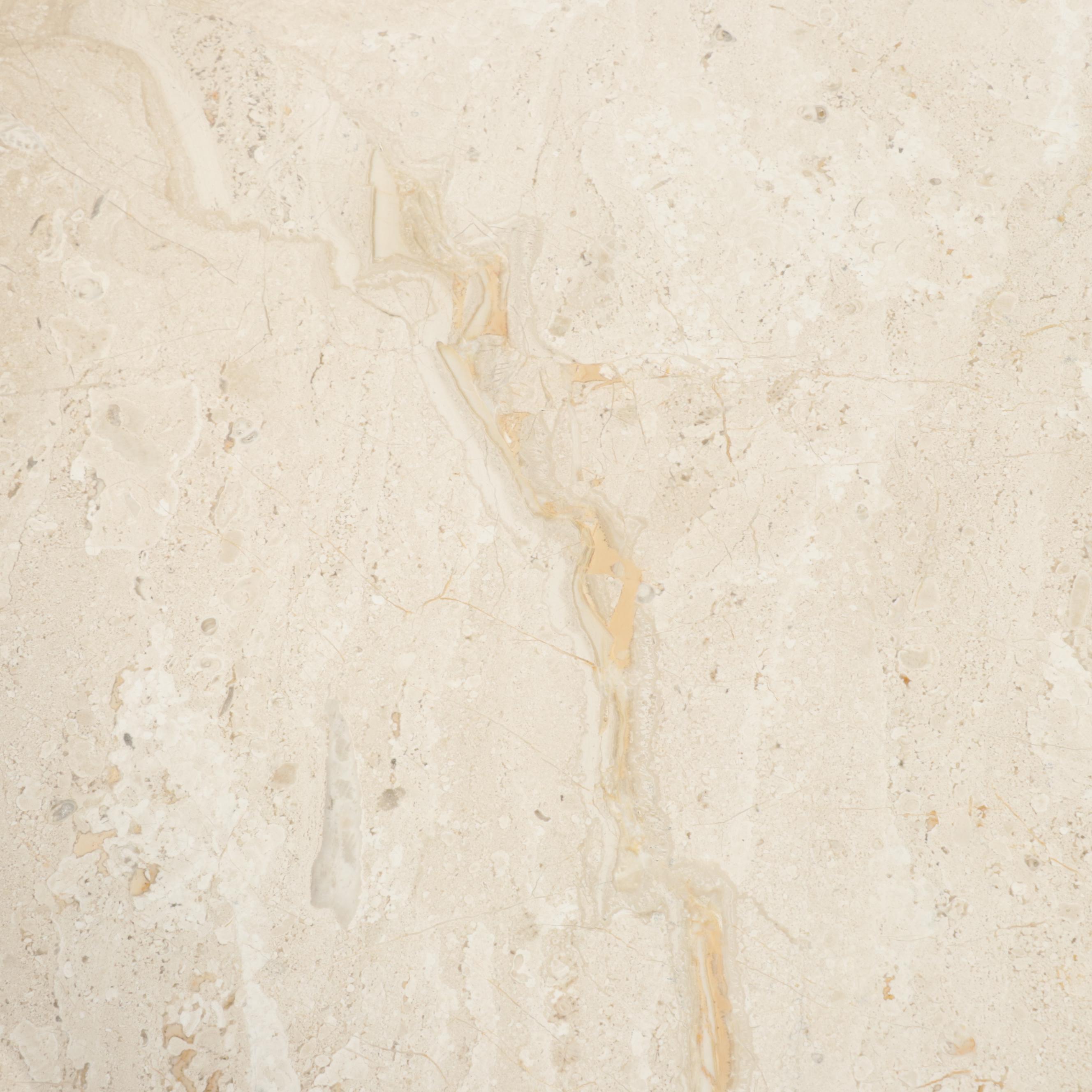 Henredon Louis XV Style Pickled Oak Coffee Table with Cream Marble Top