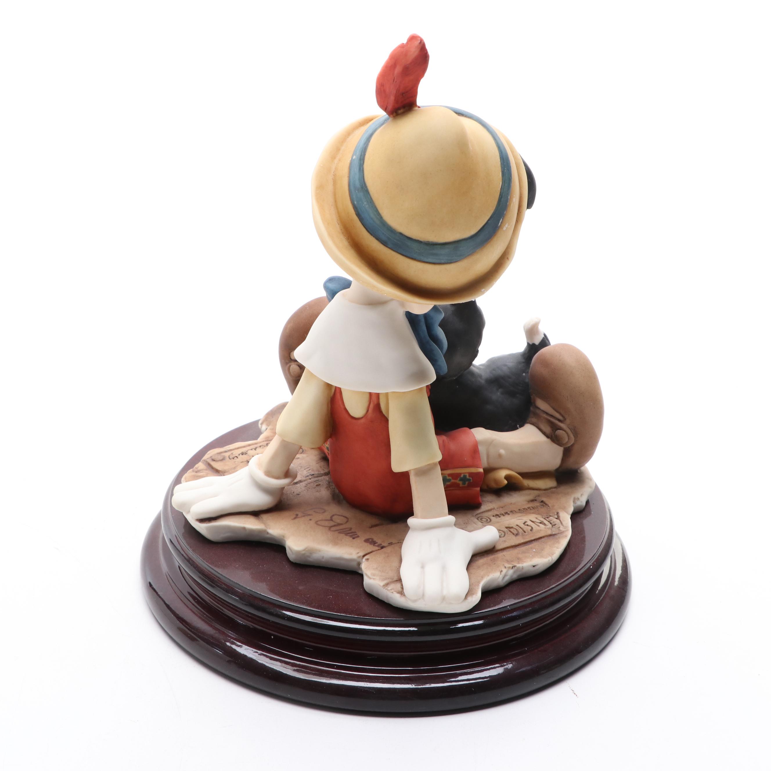Giuseppe Armani "Pinocchio and Figaro" Artist Signed Porcelain Figurine