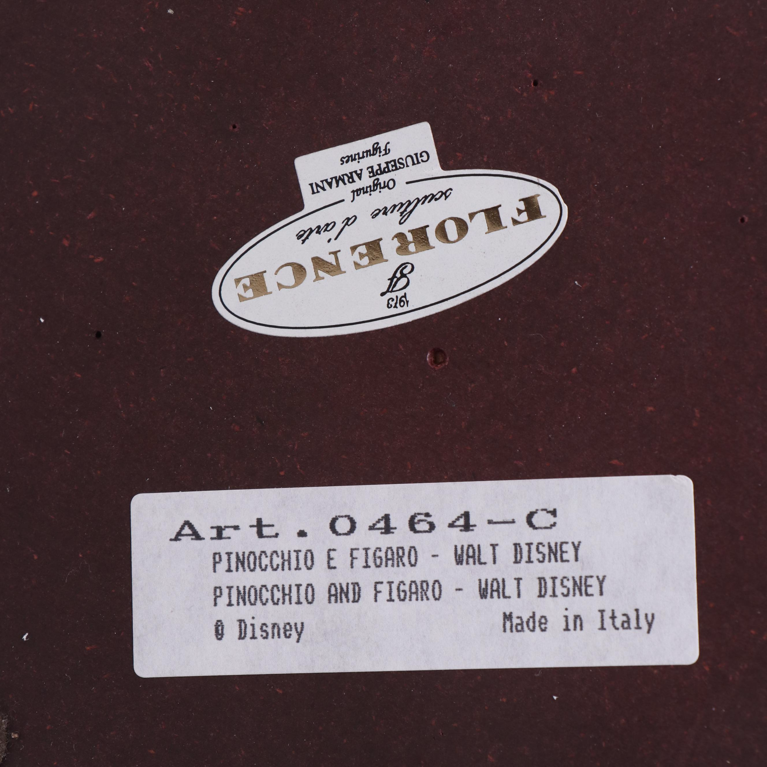 Giuseppe Armani "Pinocchio and Figaro" Artist Signed Porcelain Figurine