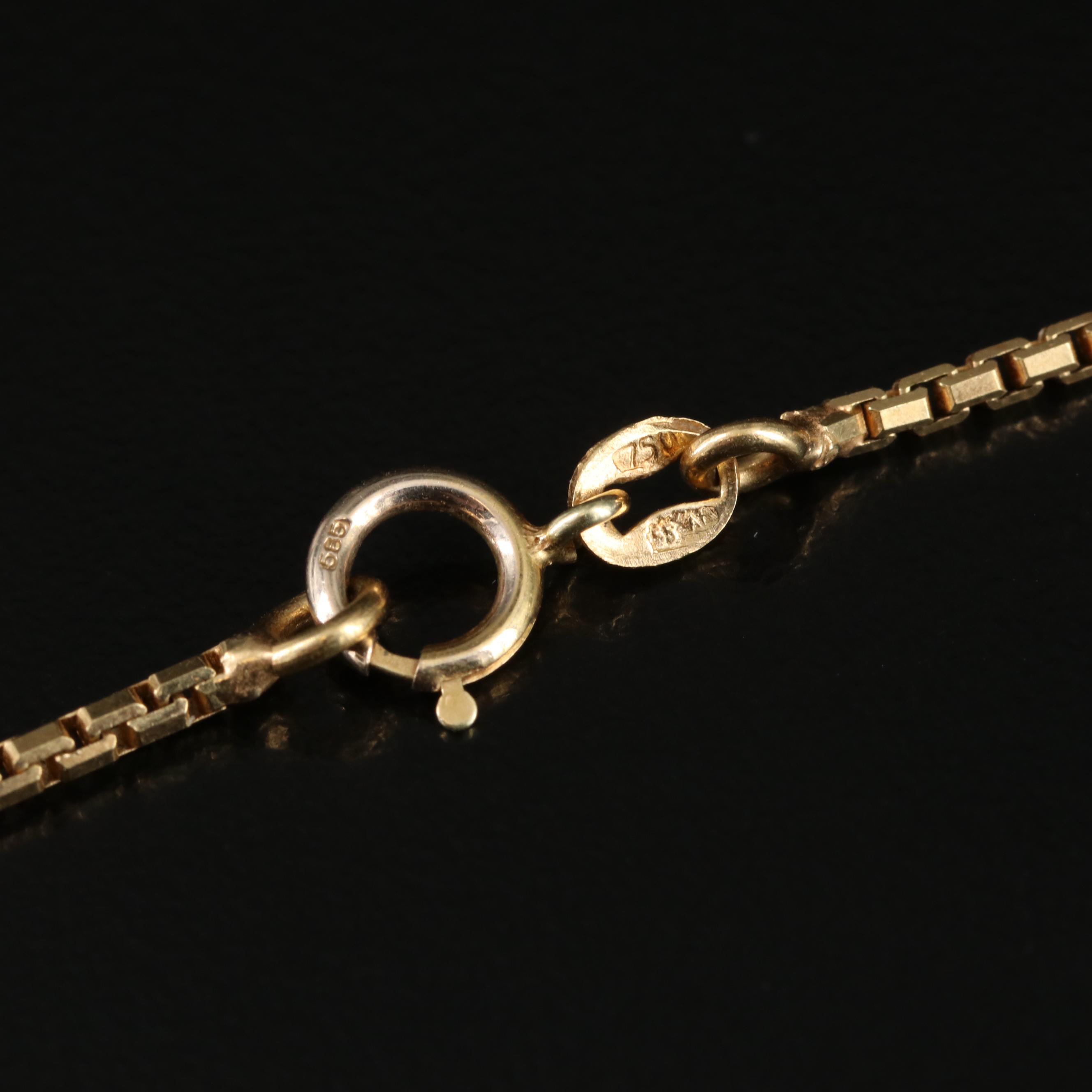18K Box Chain Necklace