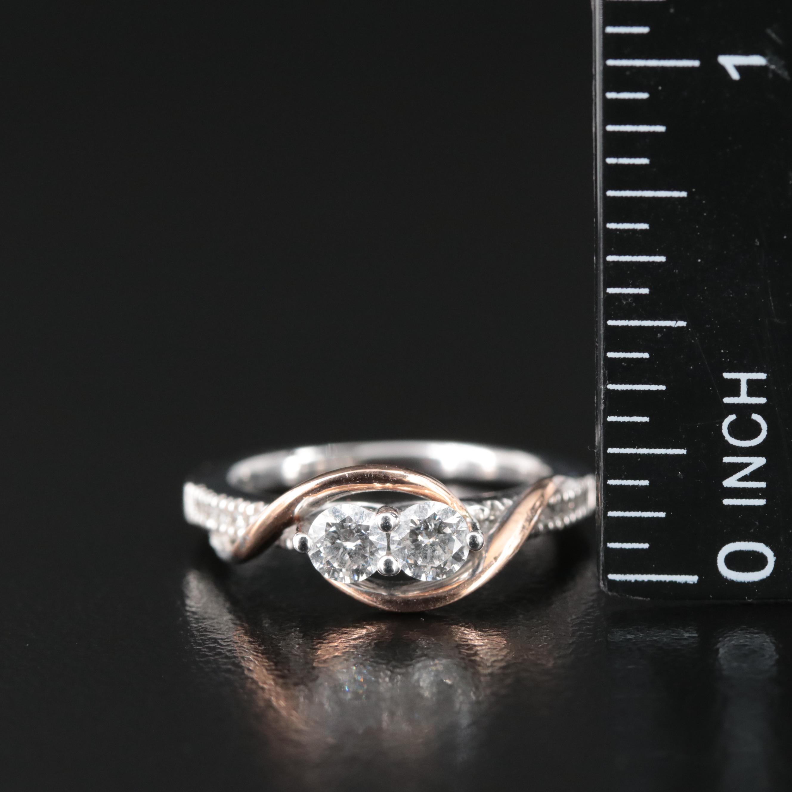 Ever Us 14K 0.50 CTW Diamond Ring with Rose Gold Accent
