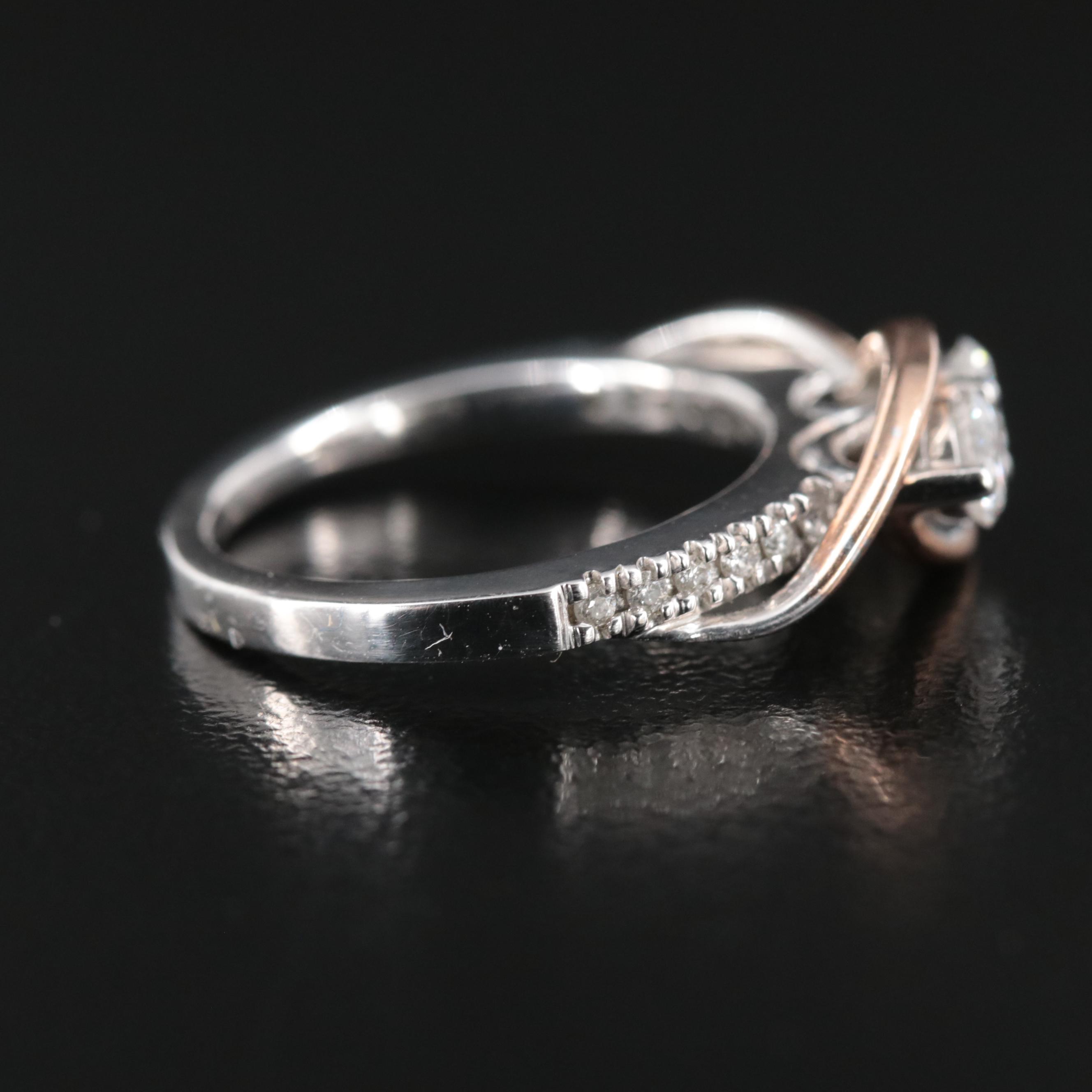 Ever Us 14K 0.50 CTW Diamond Ring with Rose Gold Accent