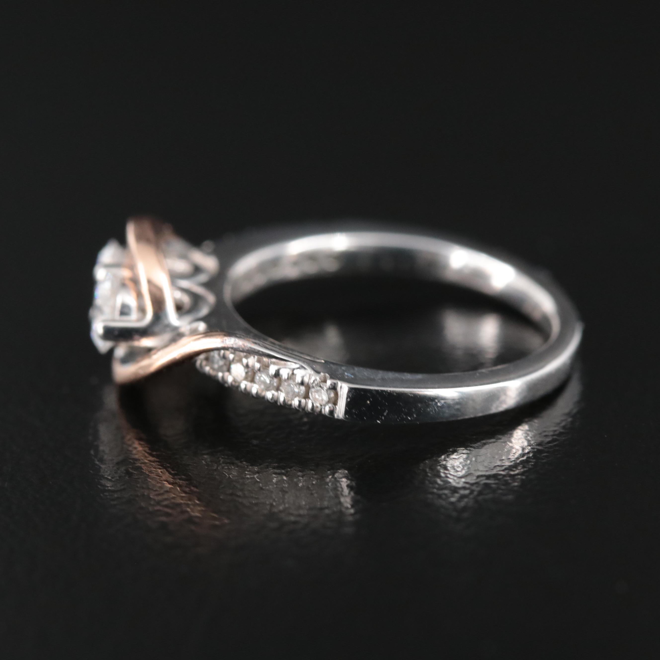 Ever Us 14K 0.50 CTW Diamond Ring with Rose Gold Accent