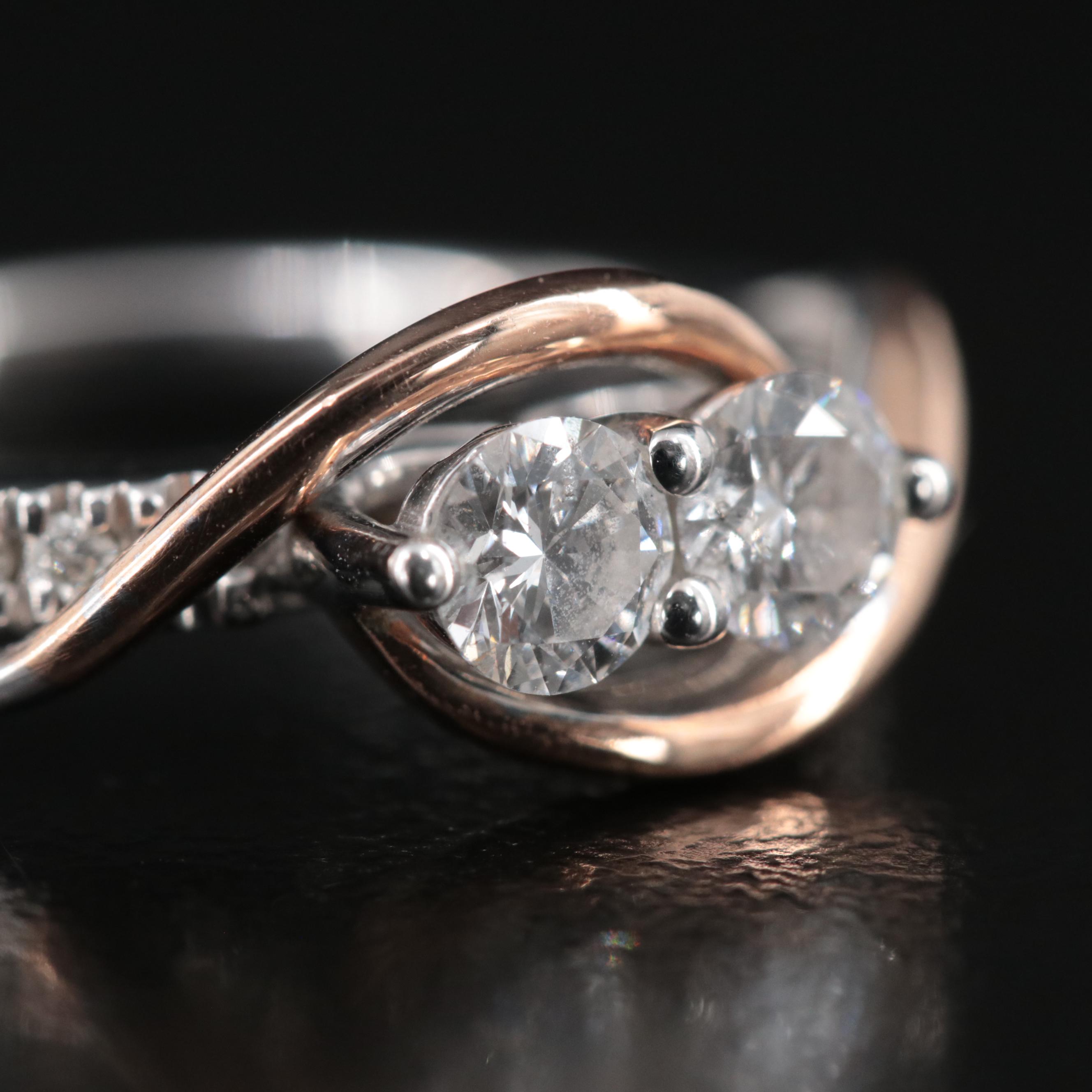 Ever Us 14K 0.50 CTW Diamond Ring with Rose Gold Accent