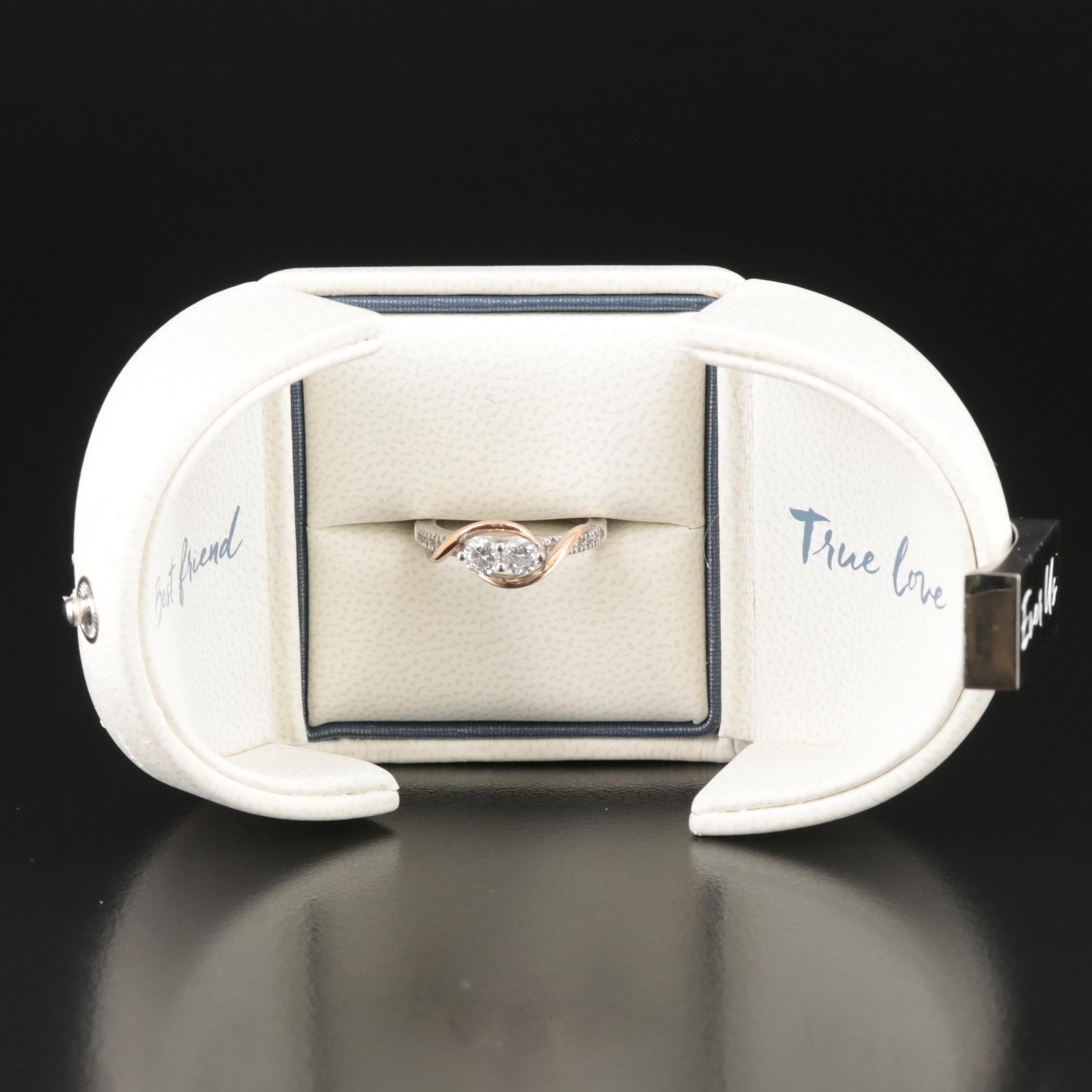 Ever Us 14K 0.50 CTW Diamond Ring with Rose Gold Accent