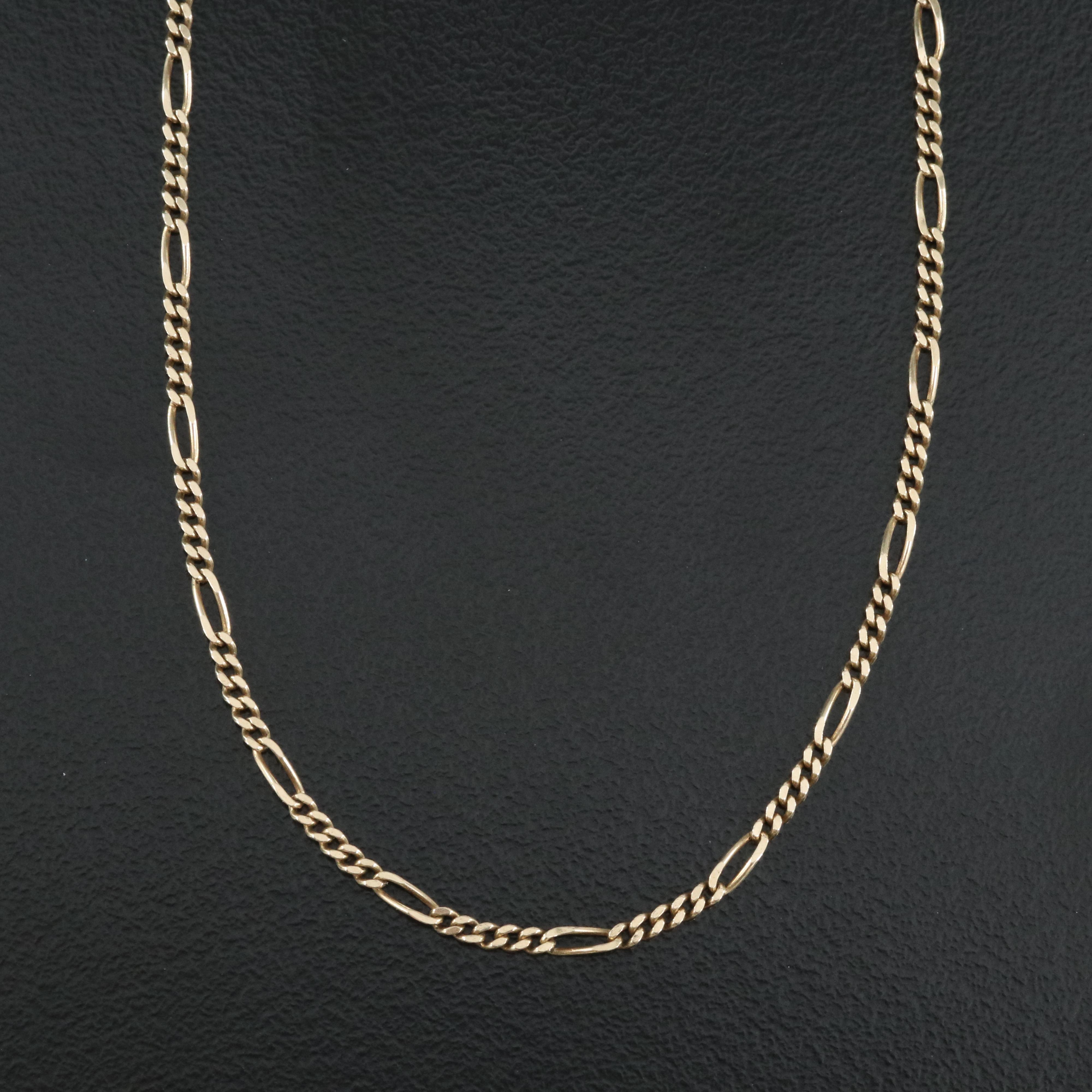14K Figaro Chain Necklace EBTH
