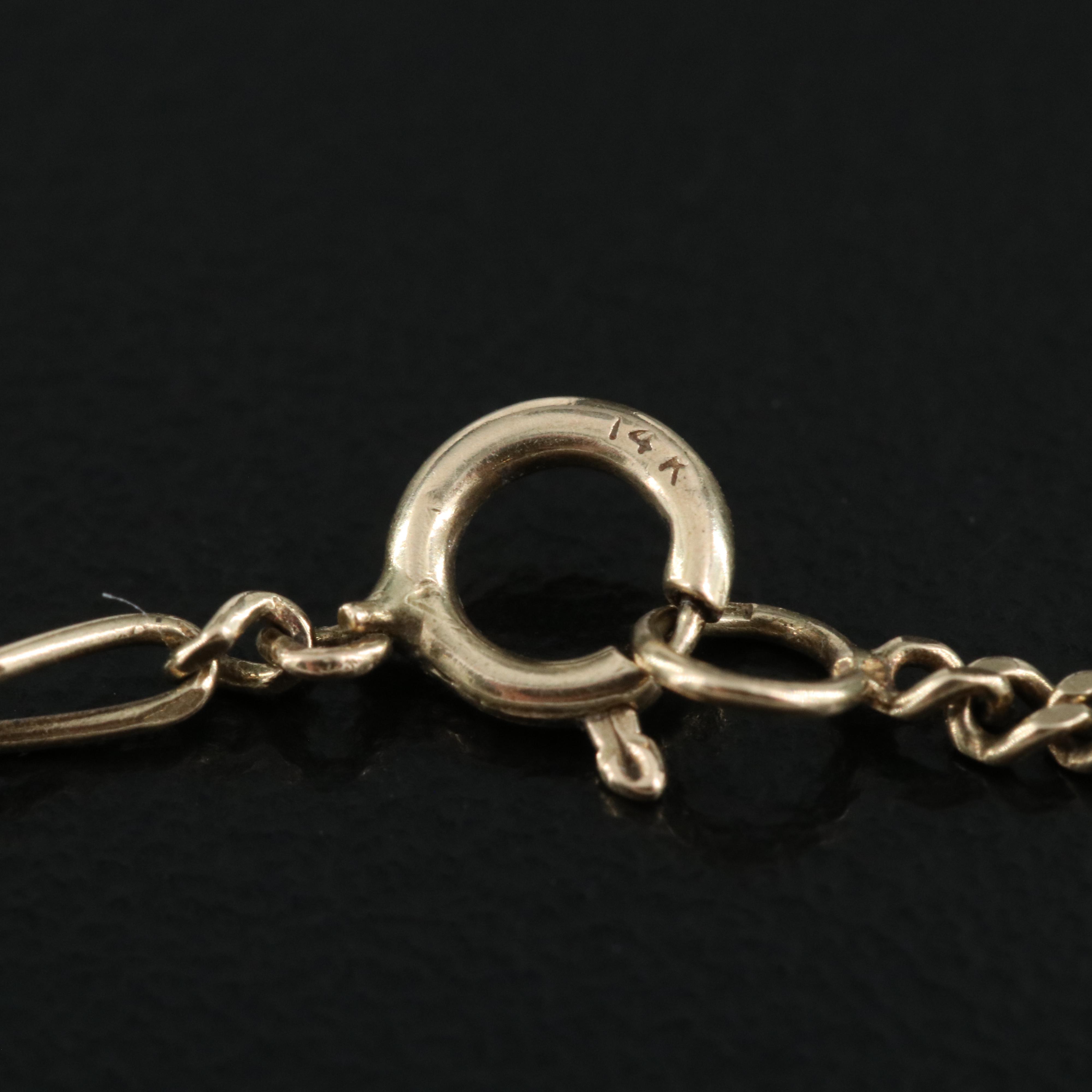 14K Figaro Chain Necklace