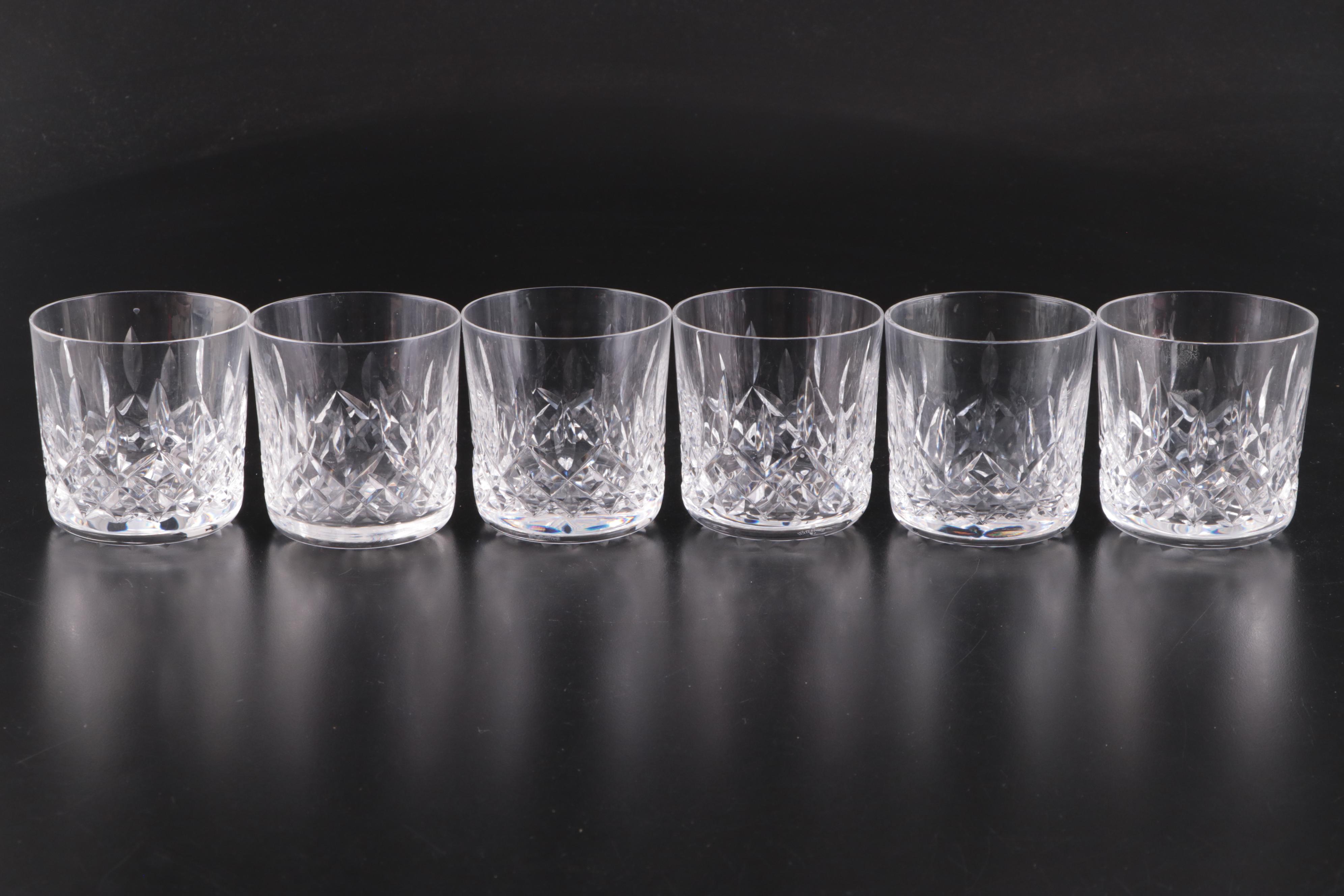 Waterford Crystal "Lismore" Old Fashioned Glasses with Decanter