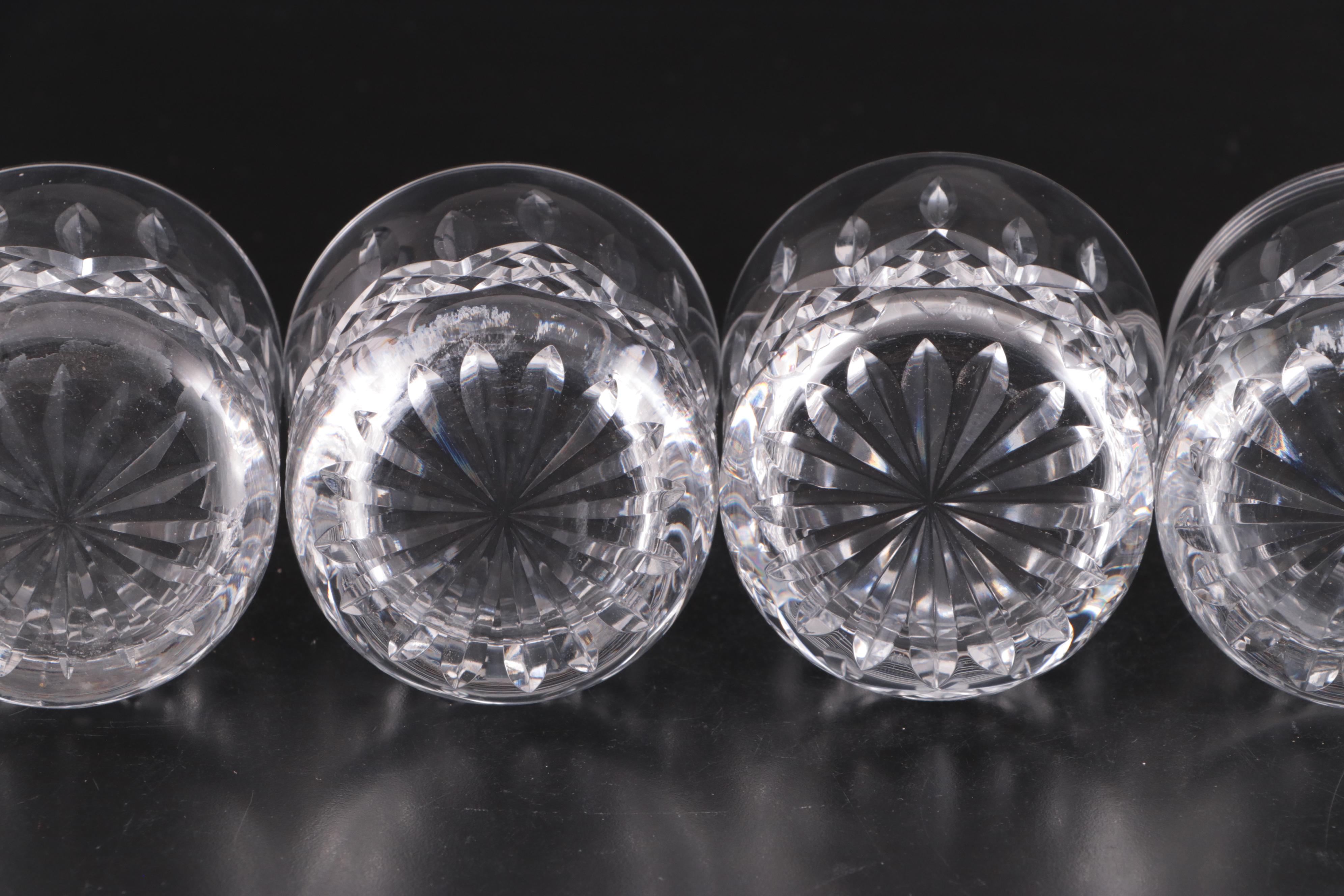 Waterford Crystal "Lismore" Old Fashioned Glasses with Decanter