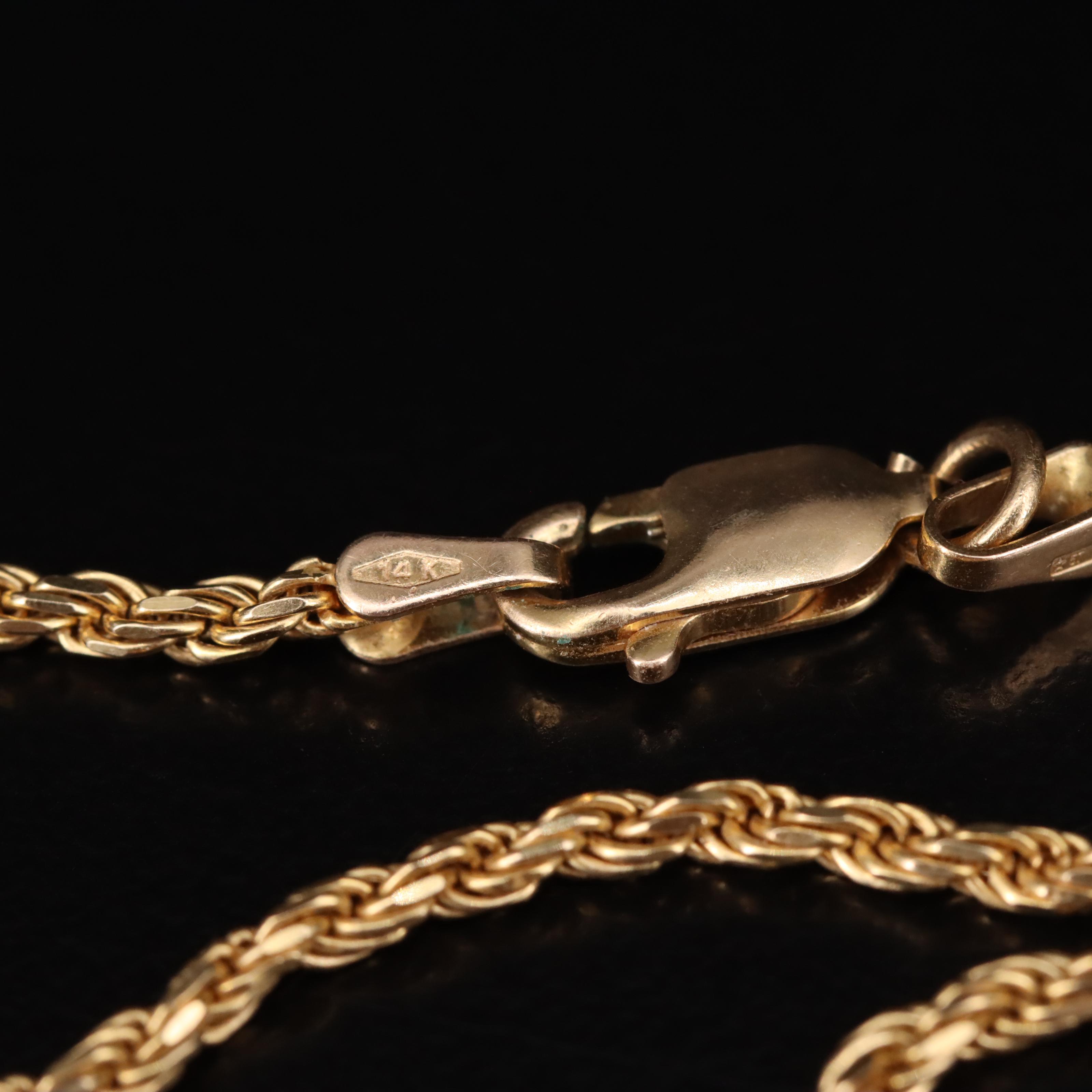 14K Crucifix Pendant Necklace