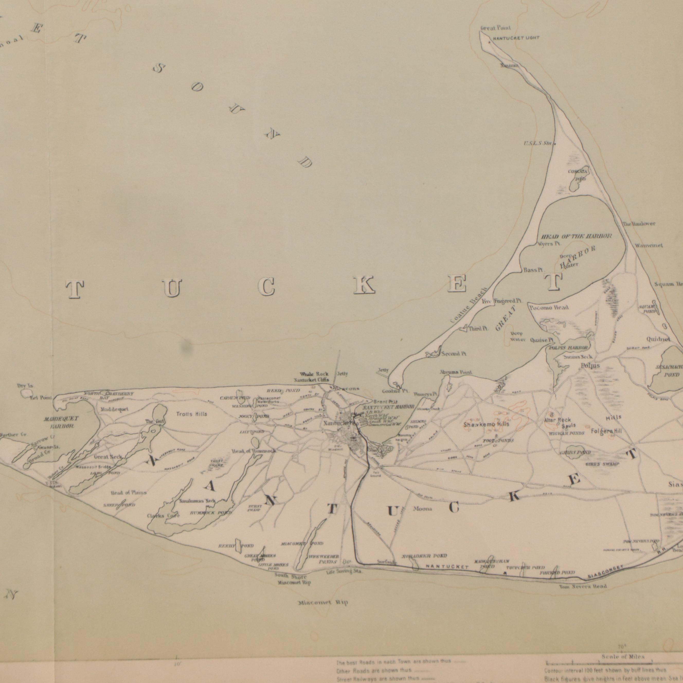 George Walker & Co. Map of Nantucket, 1891