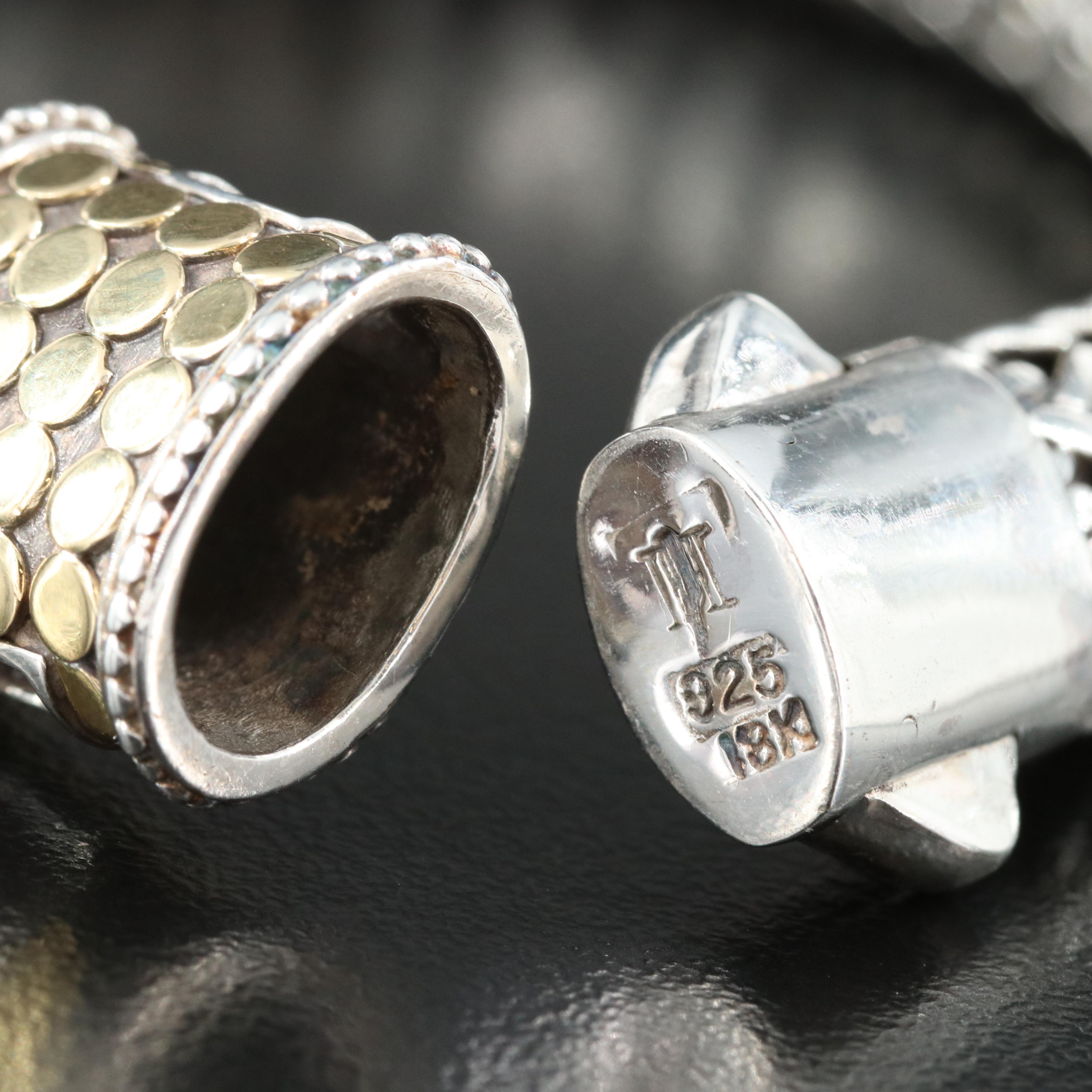 John Hardy "Classic Chain Dot" Sterling Bracelet with 18K Accents