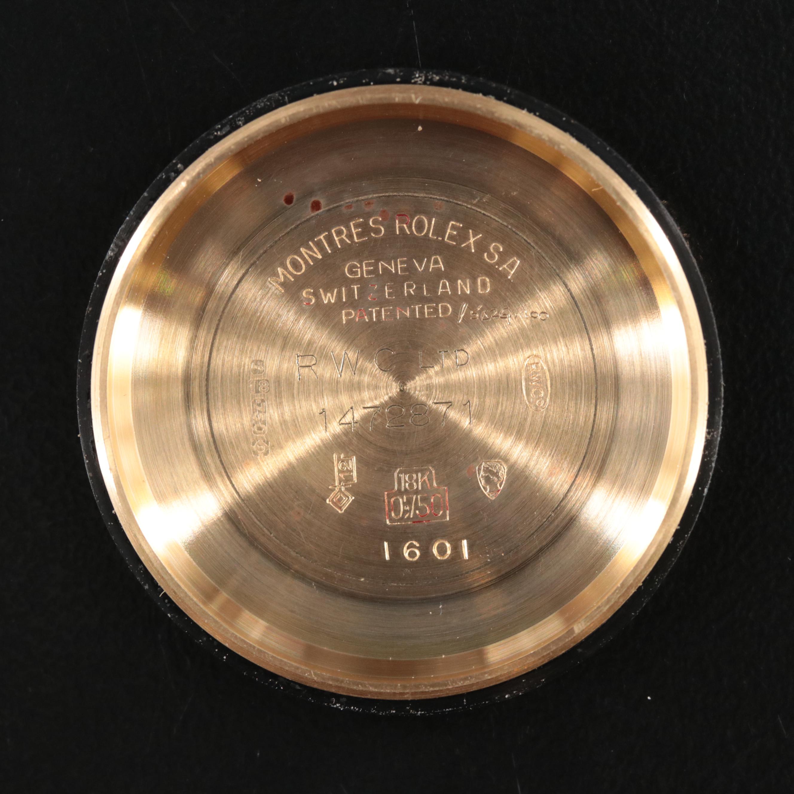 1960 Rolex 18K Oyster Perpetual Datejust Watch