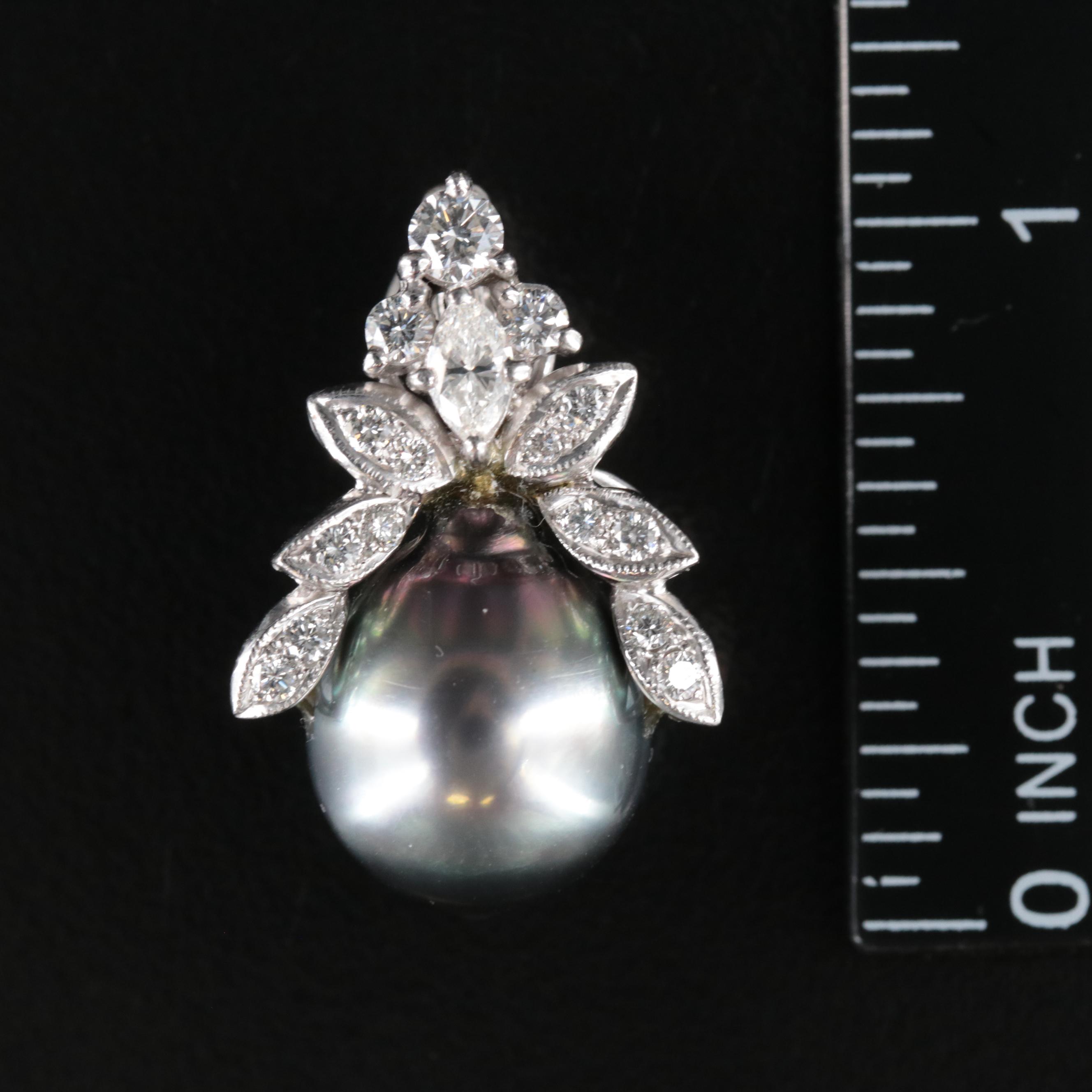 18K Pearl and Diamond Converter Pendant