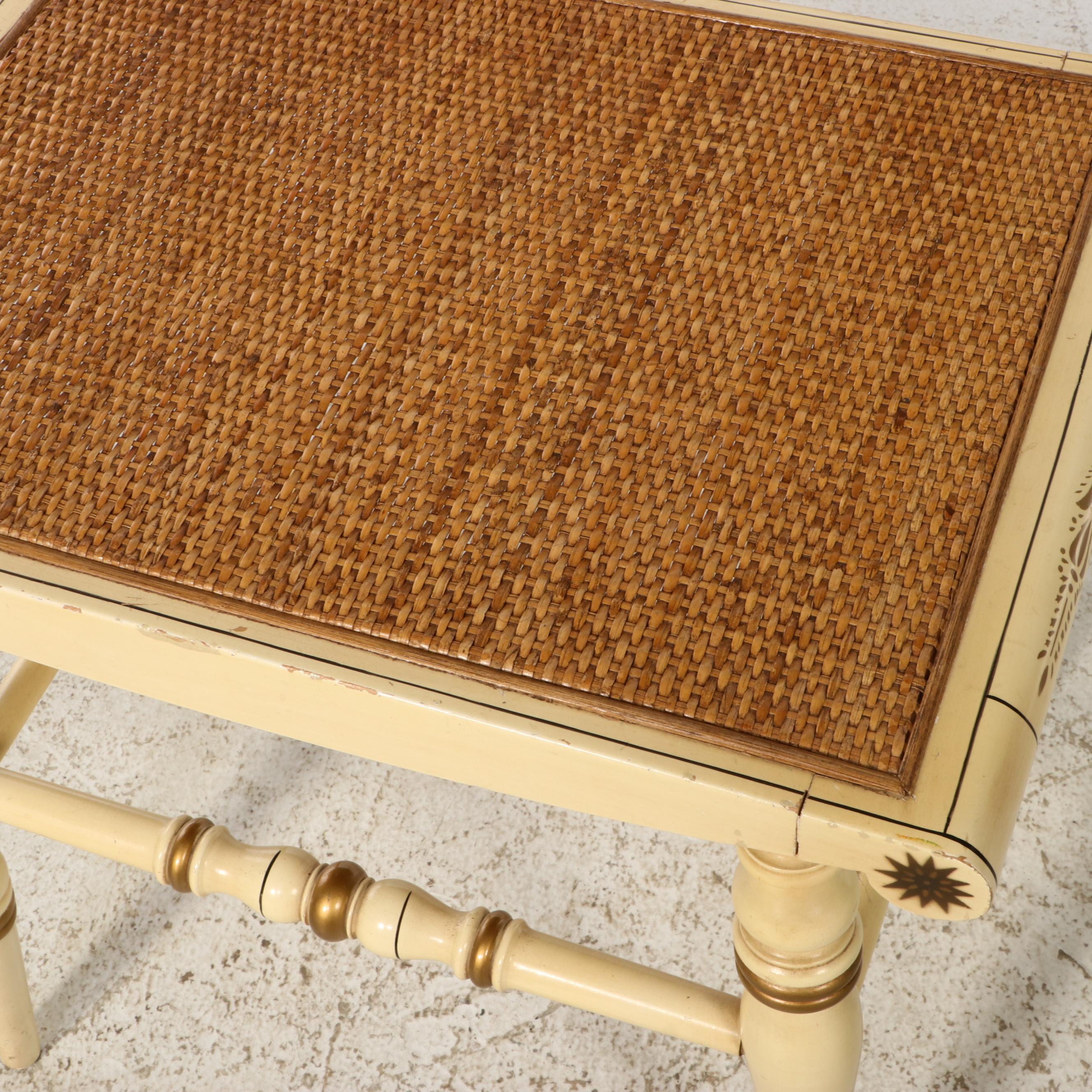 L. Hitchcock Stenciled Decorated Bedroom Set, Mid20th Century EBTH