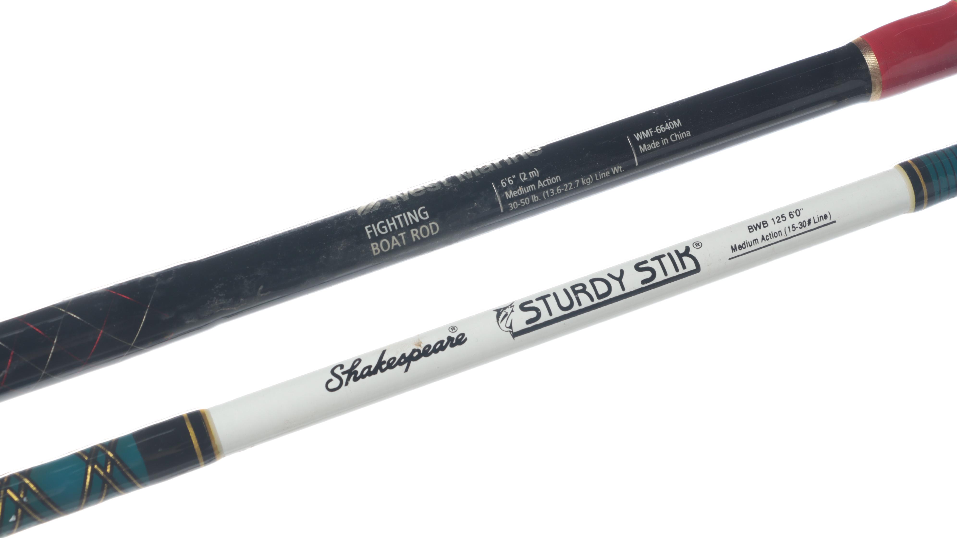 Shakespeare Ugly Stik Intercoastal and Sturdy Stik Fishing Rods with Reels