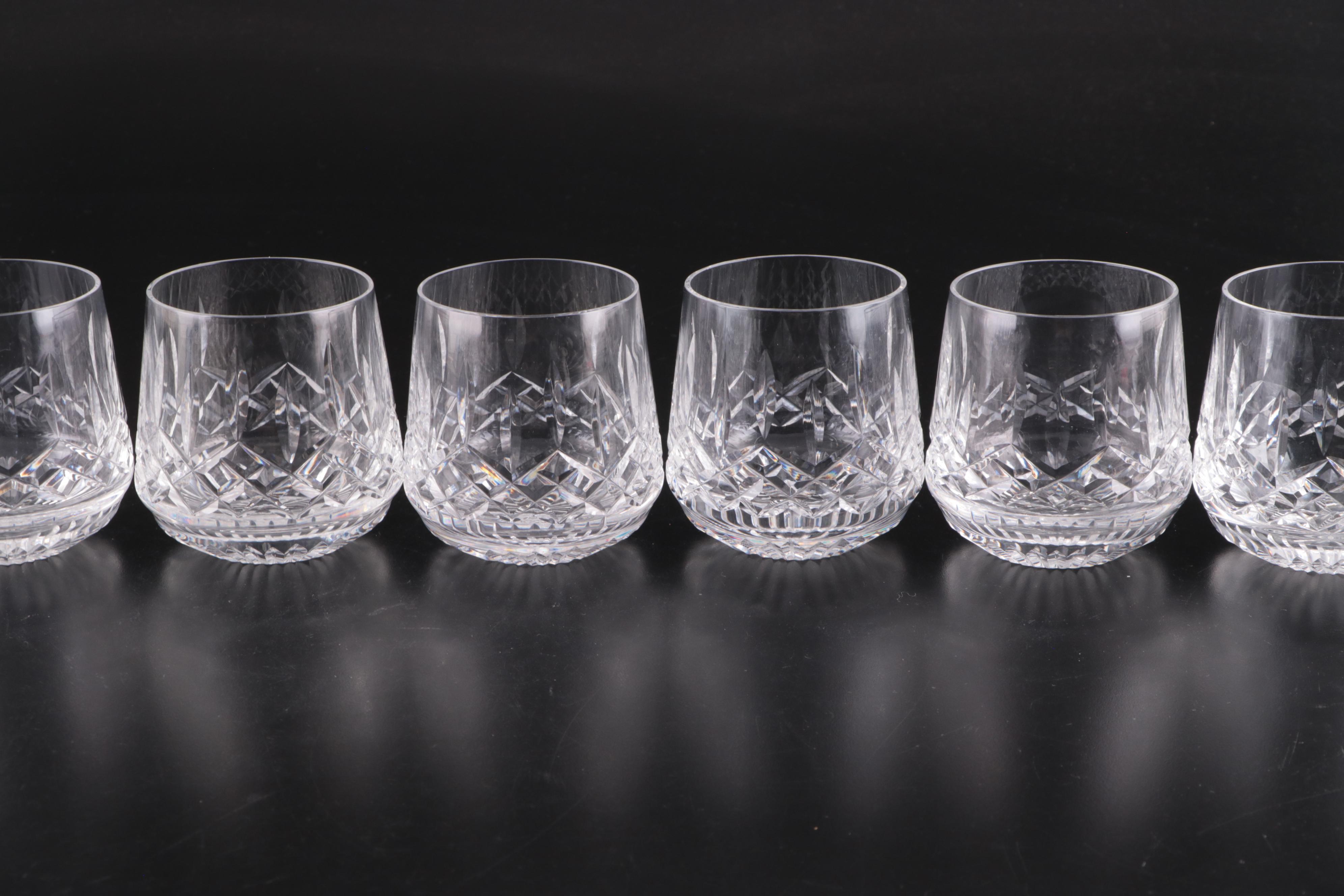 Waterford Crystal "Lismore" Roly Poly Glasses, Mid to Late 20th Century
