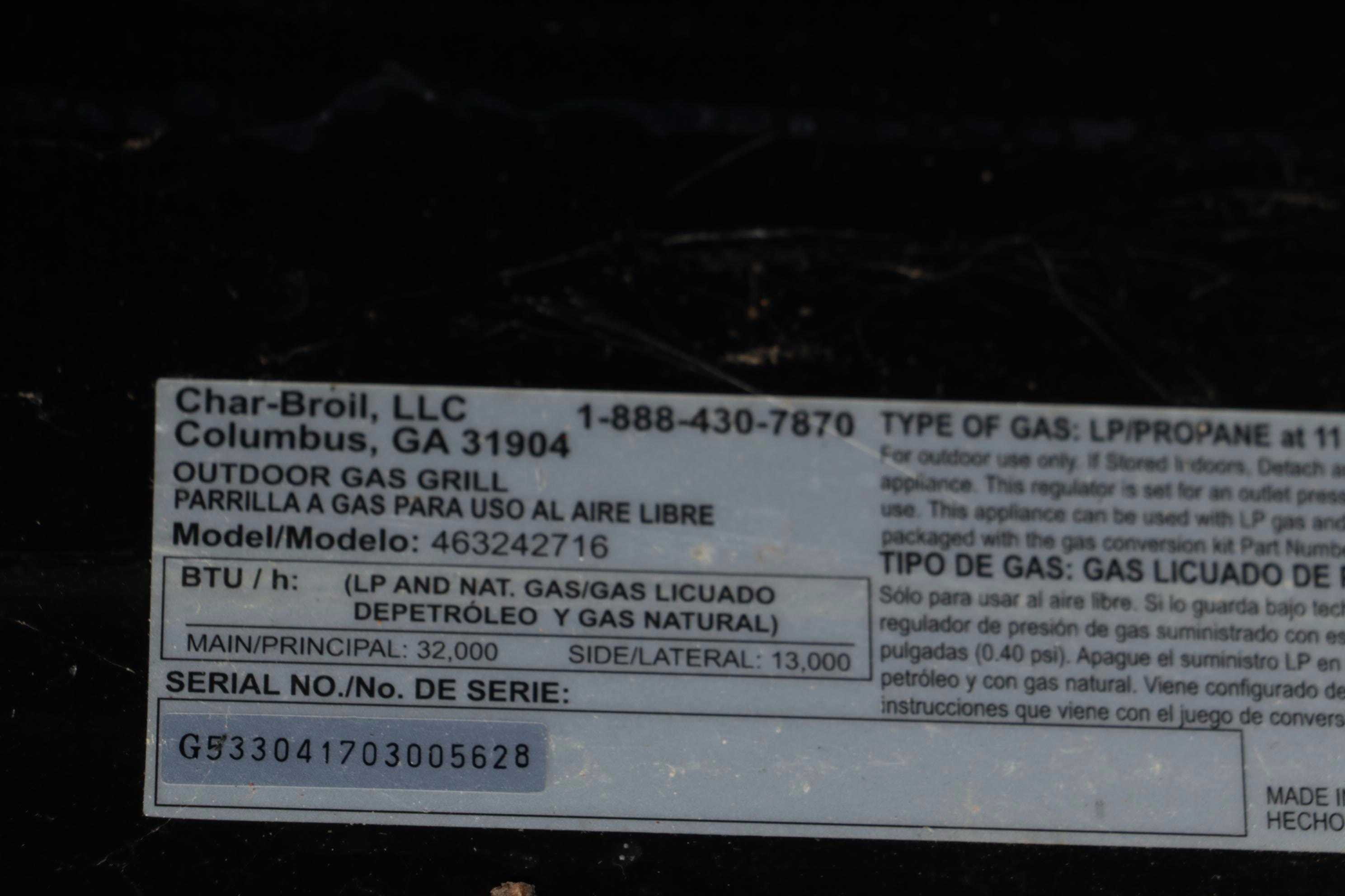 Char-Broil Commercial Series Stainless/Black 4-Burner LP Infrared Gas Grill