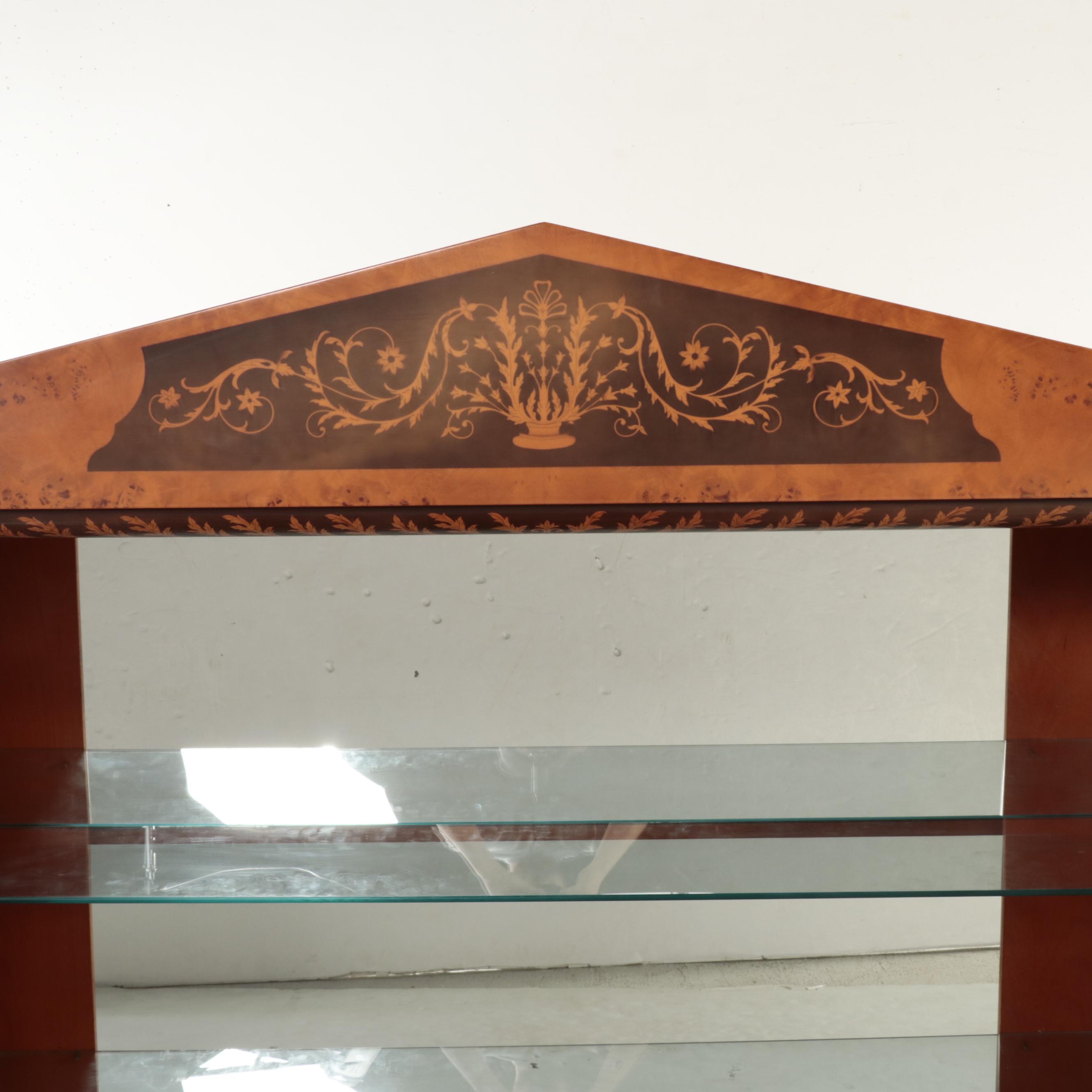 Bespoke Italian Neoclassical Style Illuminated Bar Cabinet