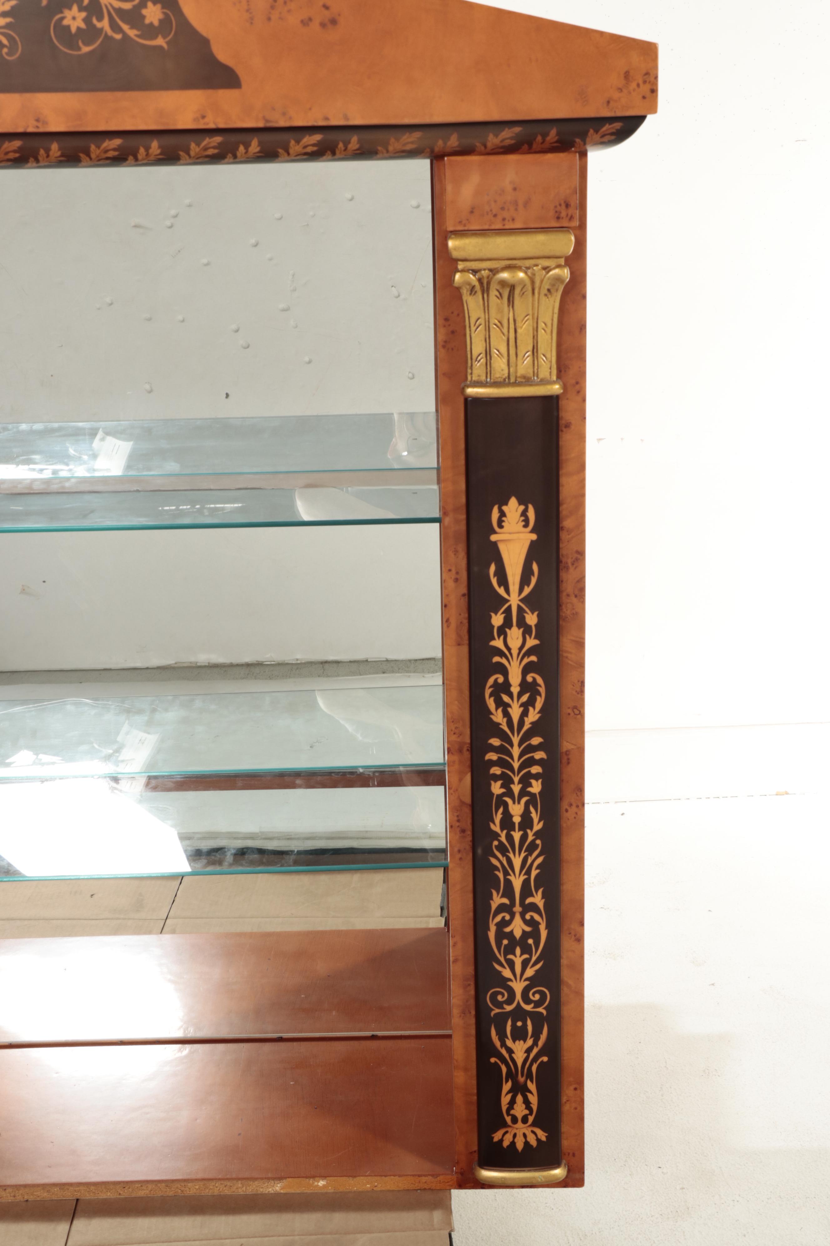 Bespoke Italian Neoclassical Style Illuminated Bar Cabinet