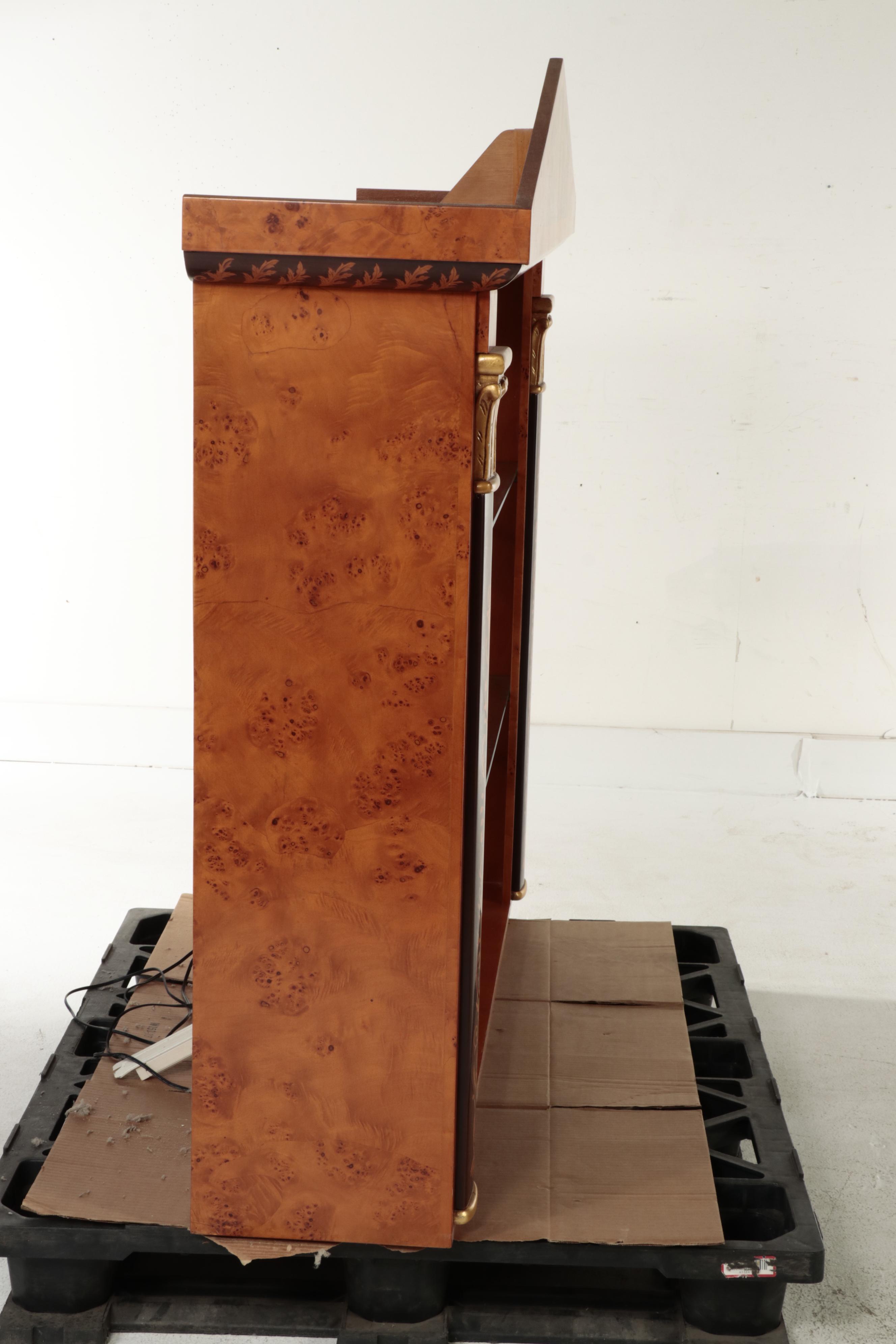 Bespoke Italian Neoclassical Style Illuminated Bar Cabinet