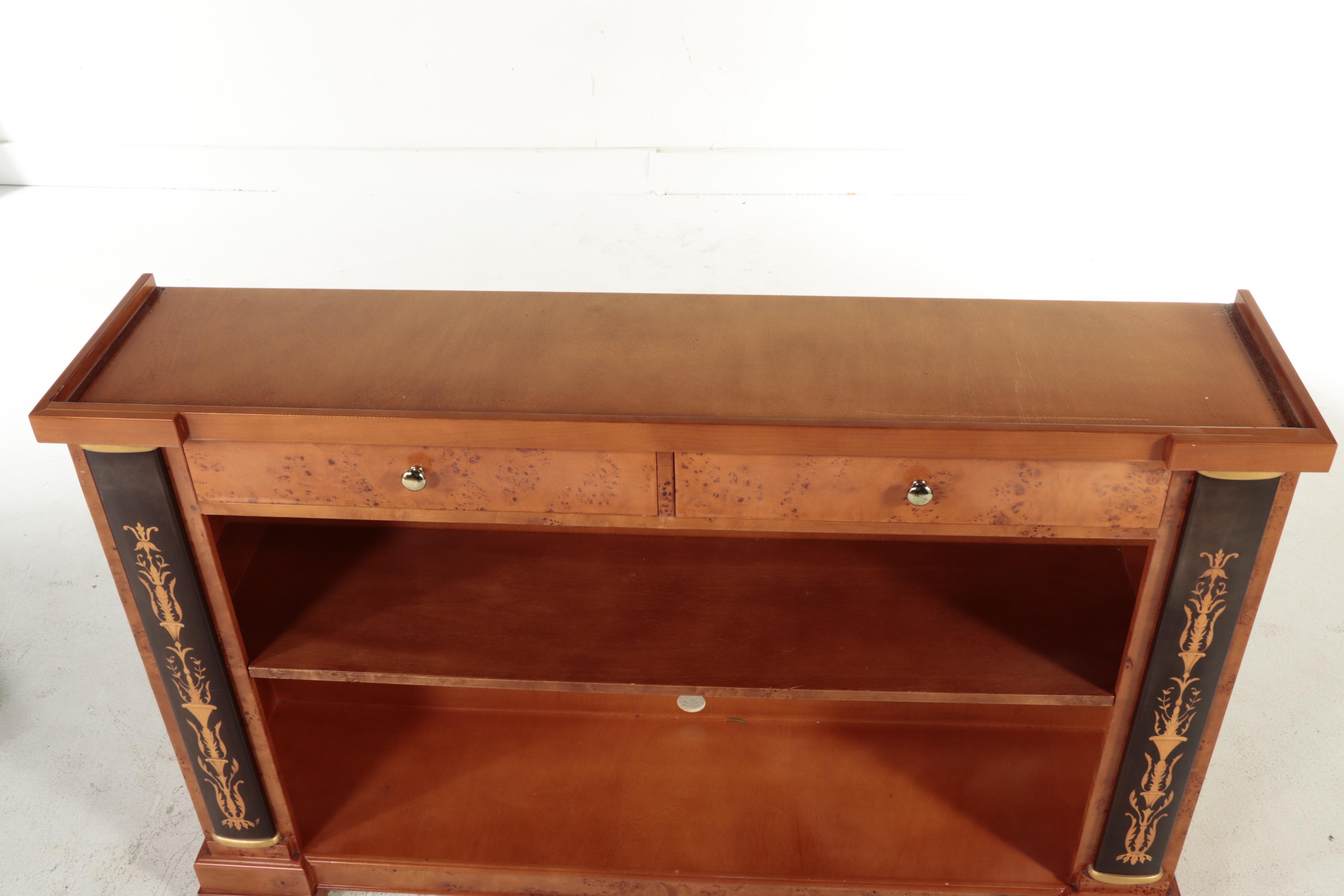 Bespoke Italian Neoclassical Style Illuminated Bar Cabinet