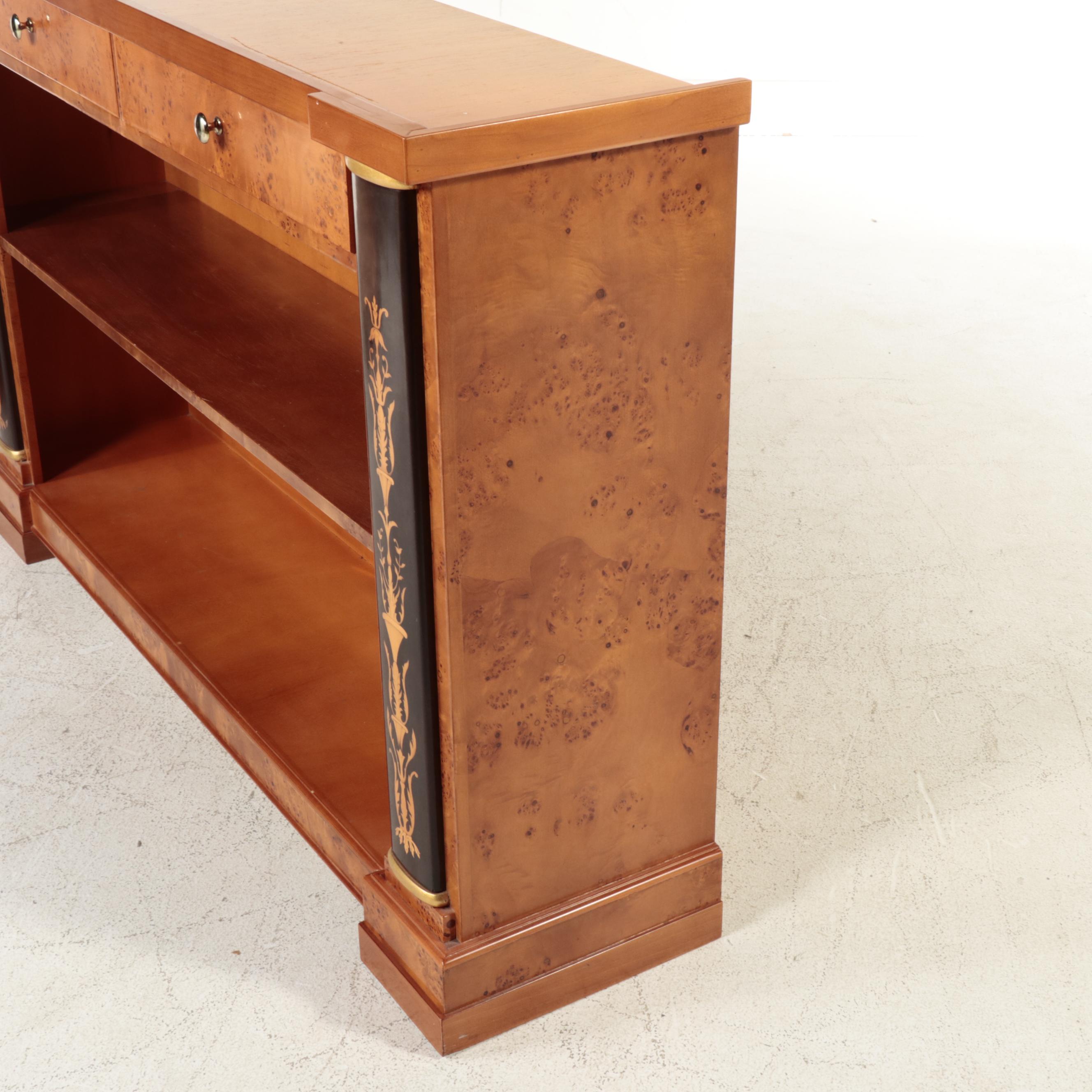 Bespoke Italian Neoclassical Style Illuminated Bar Cabinet