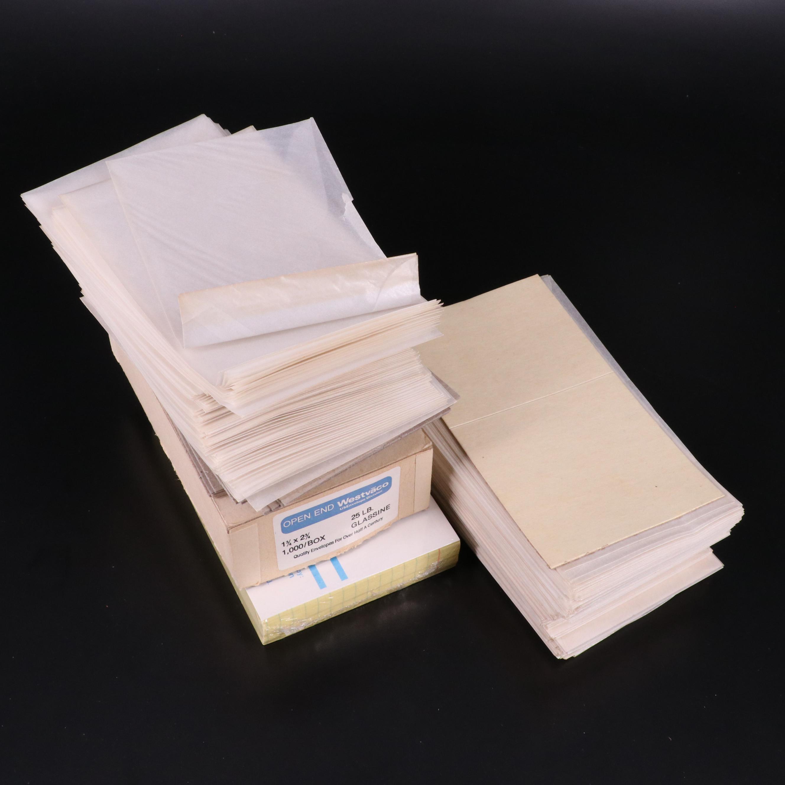 Large Group of Postage Stamps, Envelopes, Postcards and Philately Supplies