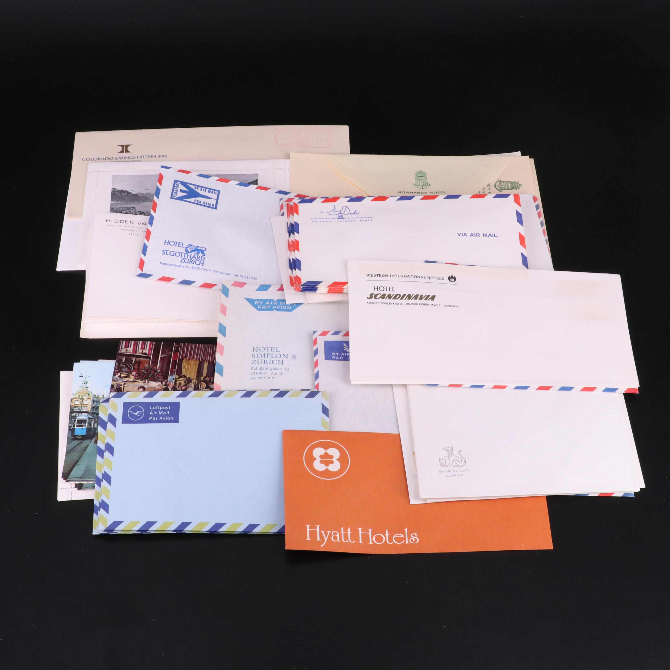 Large Group of Postage Stamps, Envelopes, Postcards and Philately Supplies