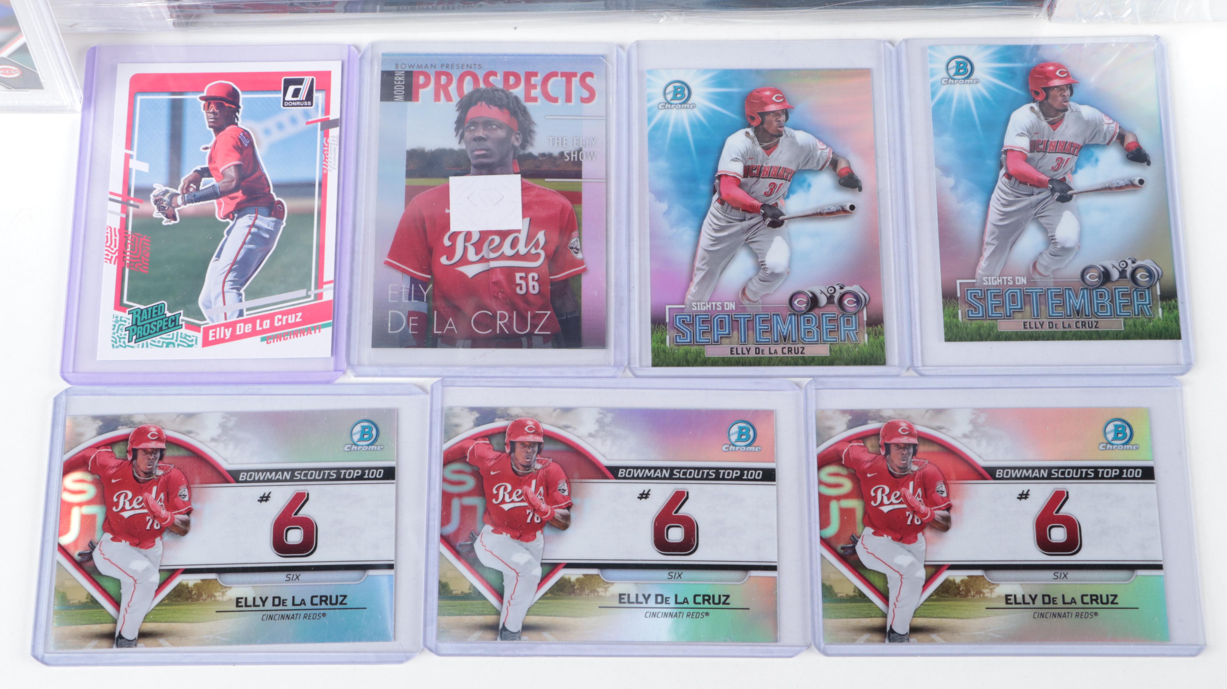 Elly De La Cruz Framed Print with Rookie Year Card PSA Graded 10 and More