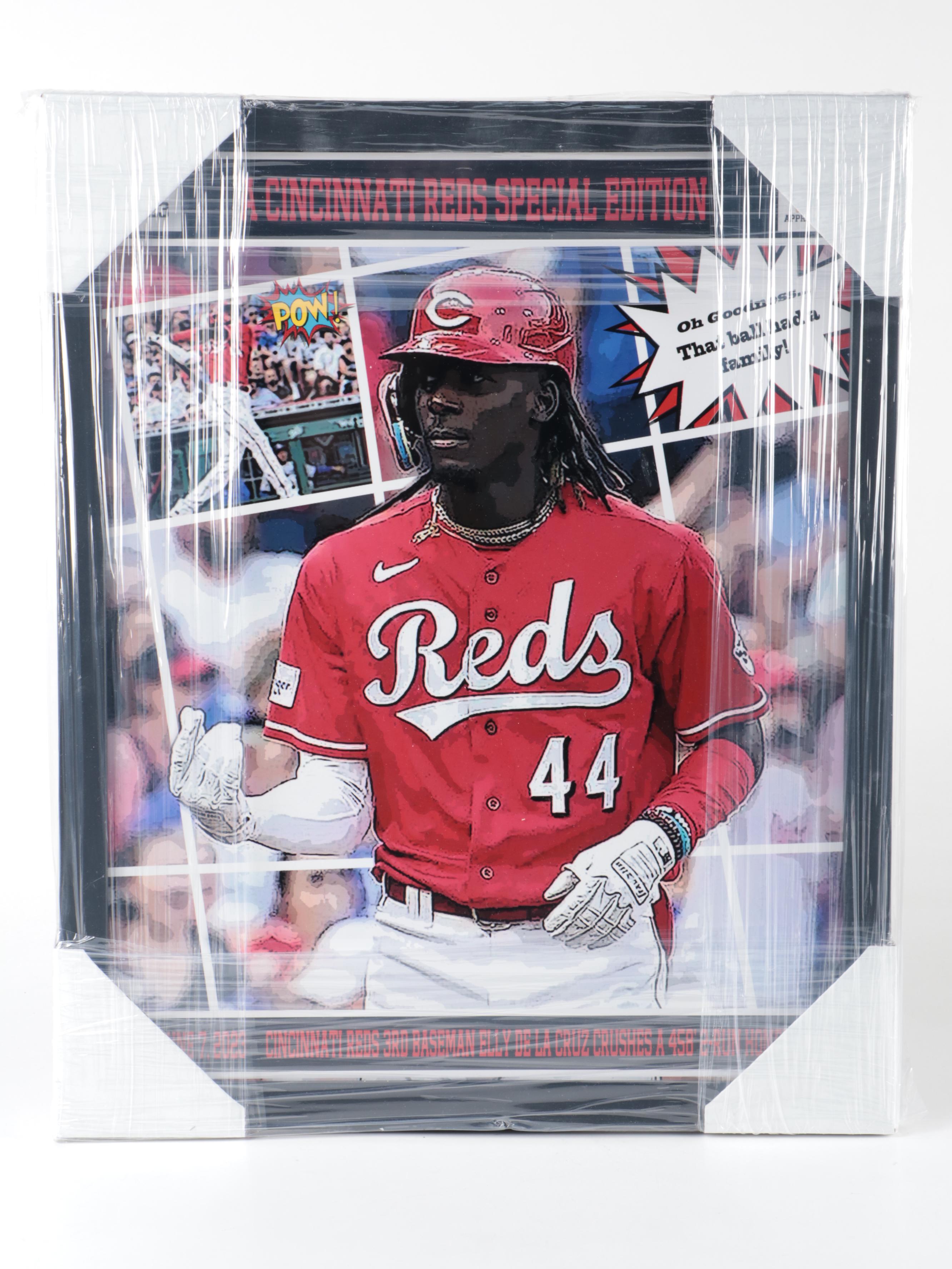 Elly De La Cruz Framed Print with Rookie Year Card PSA Graded 10 and More