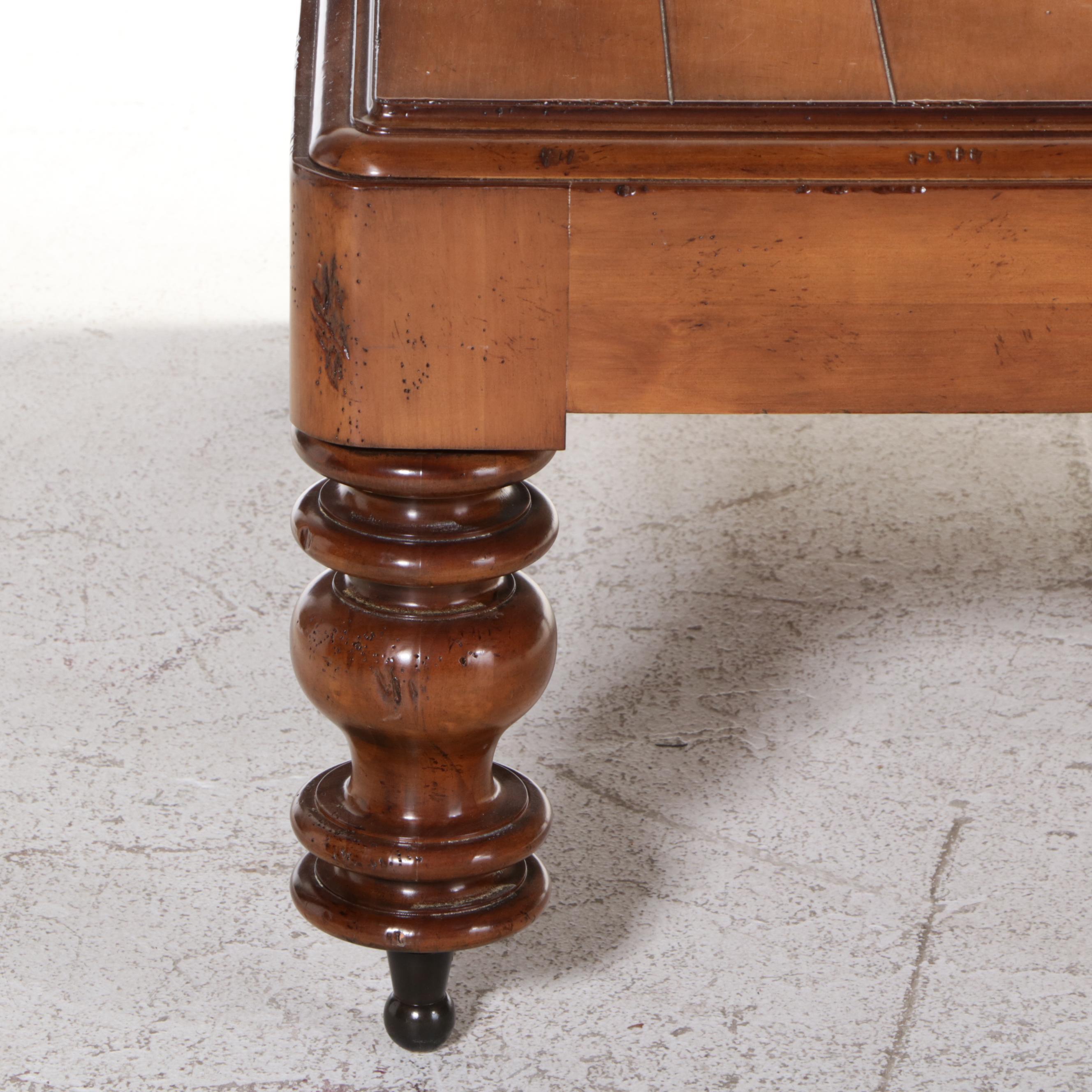 Planked Pine Coffee Table on Turned Legs