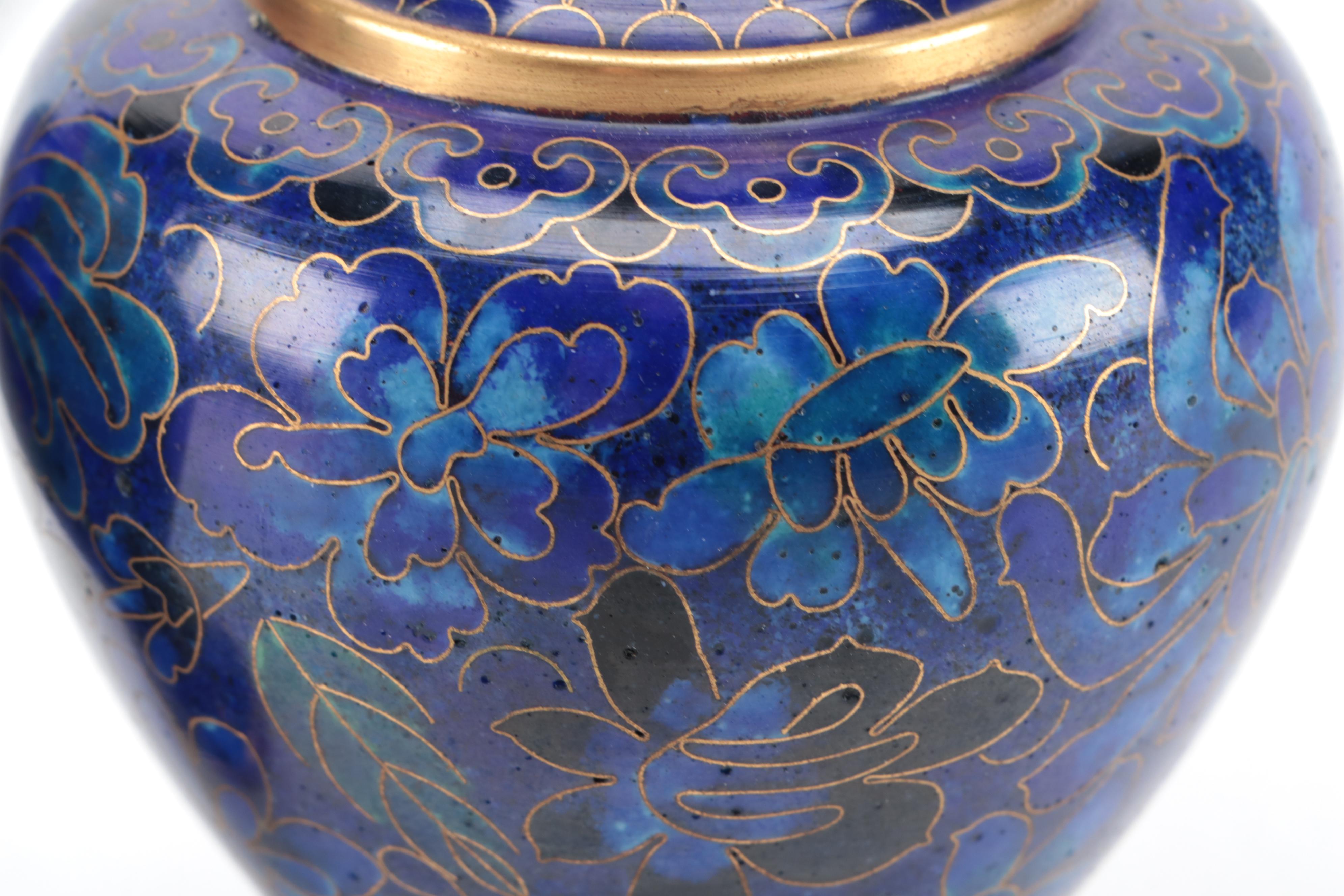 Jingfa Chinese Cloisonné Vases