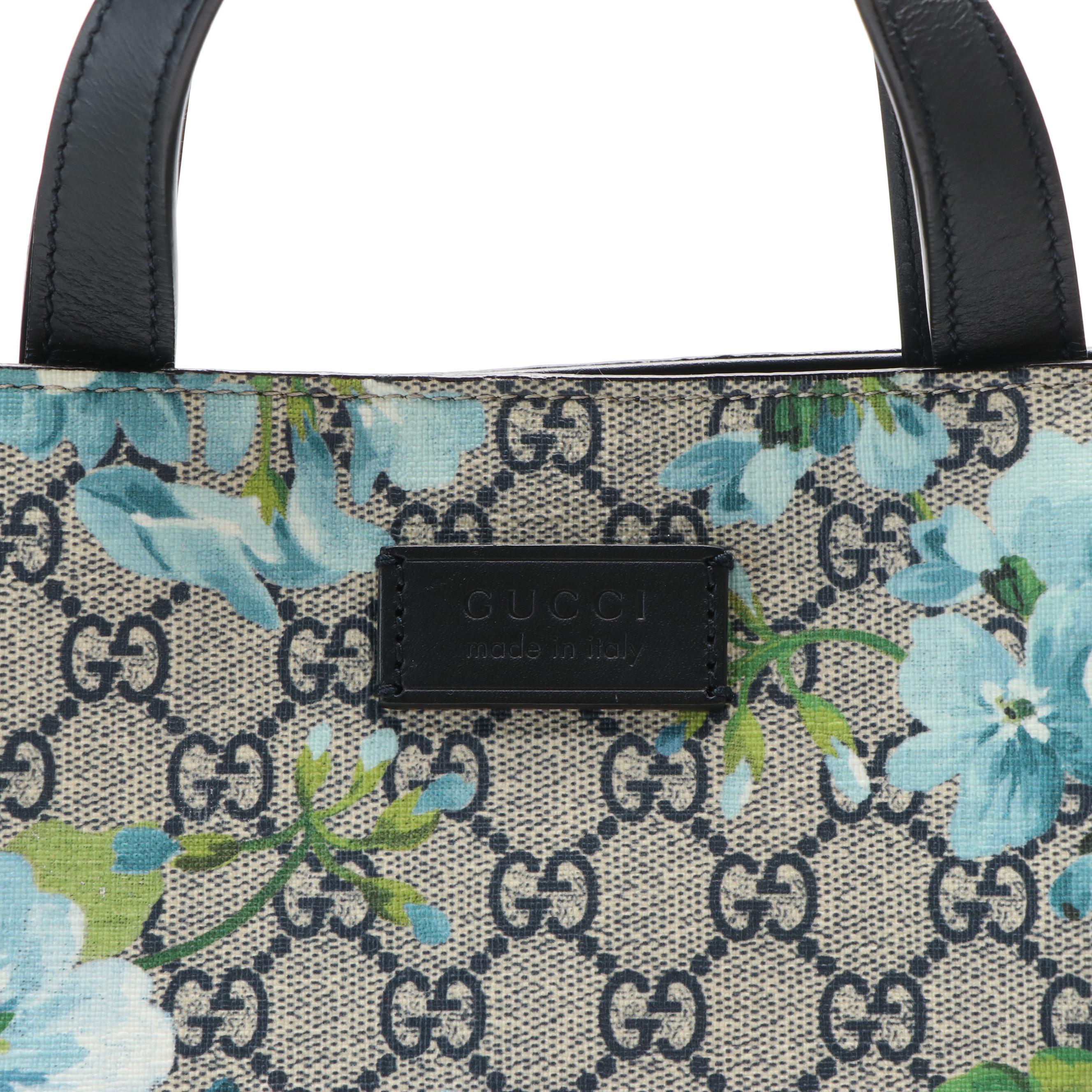 Gucci GG Supreme Blooms Vertical  Soft Coated Canvas Tote Bag