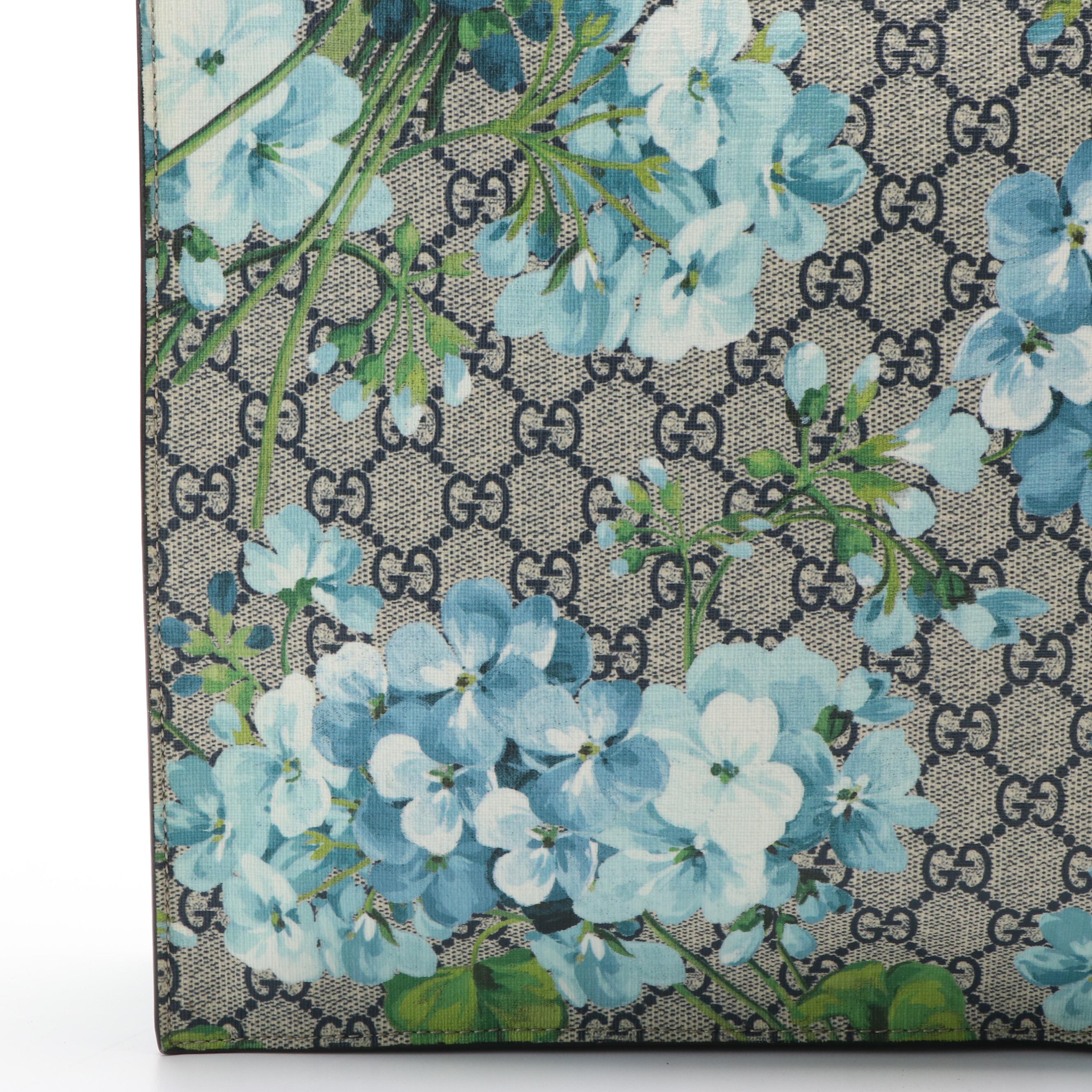 Gucci GG Supreme Blooms Vertical  Soft Coated Canvas Tote Bag