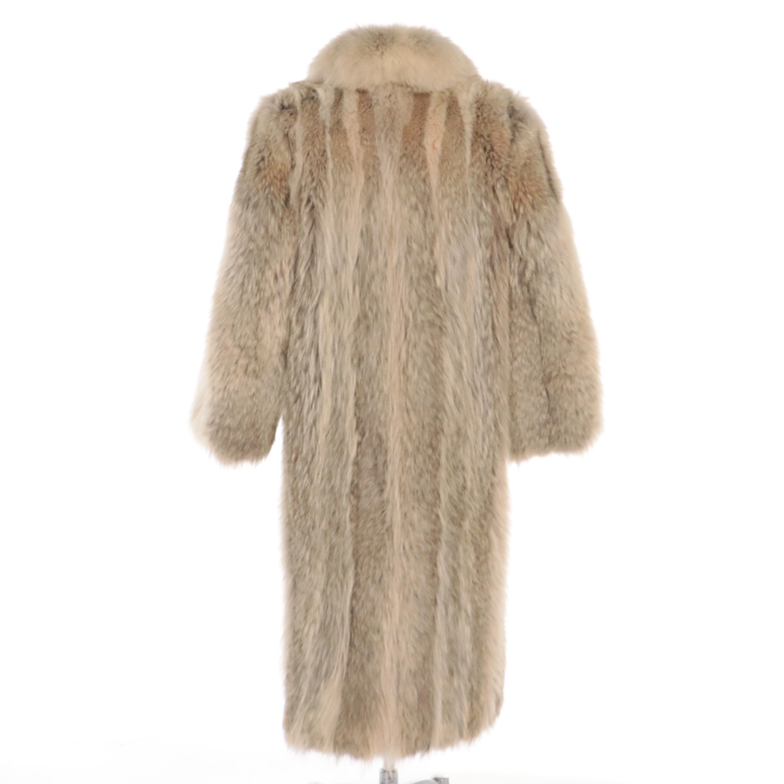 Anne Klein Coyote Fur Full Length Coat for Kotsovos Furs