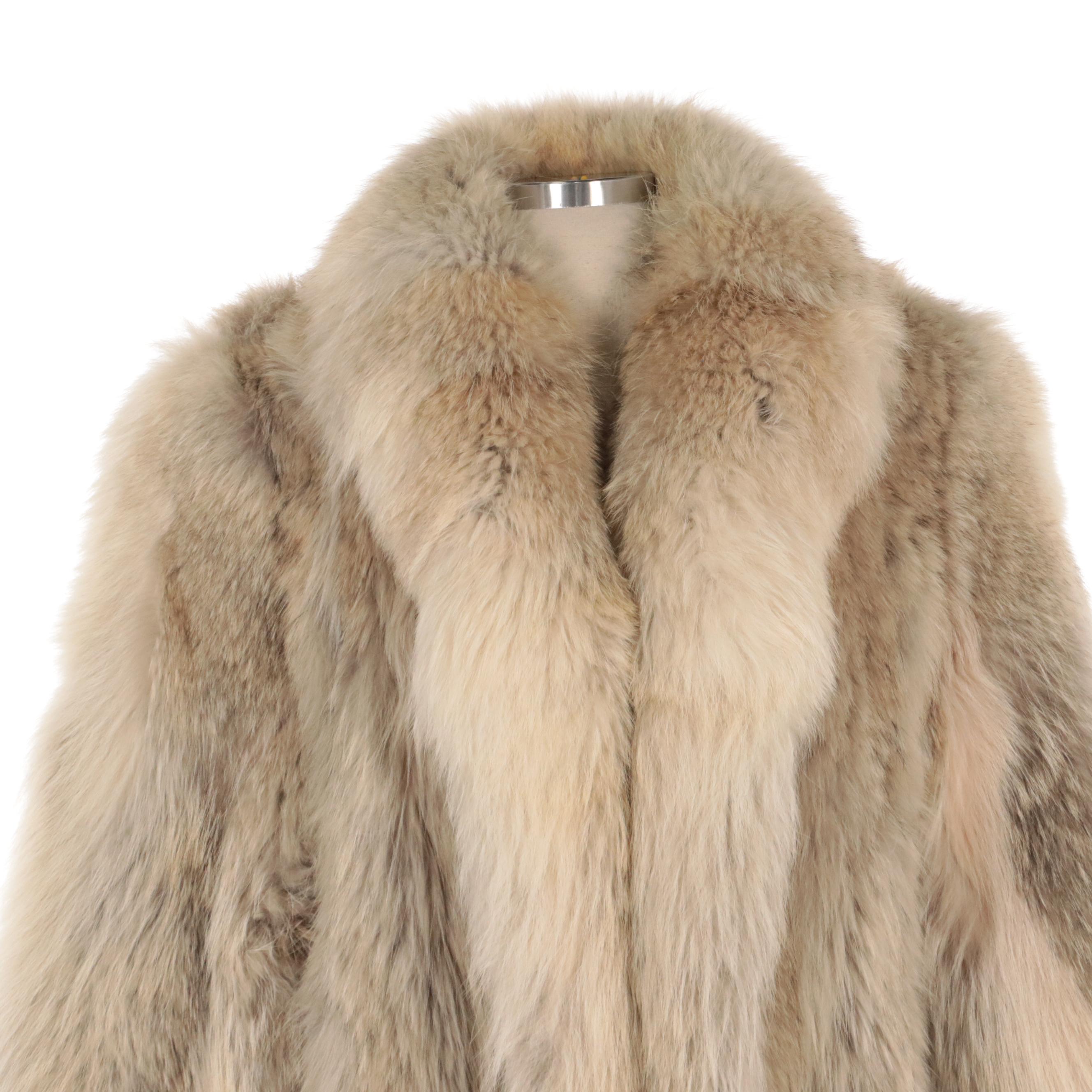 Anne Klein Coyote Fur Full Length Coat for Kotsovos Furs