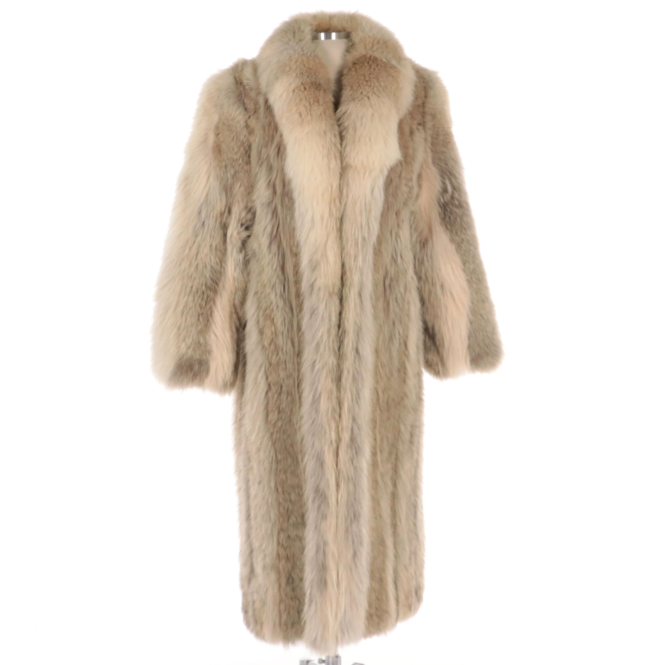 Anne Klein Coyote Fur Full Length Coat for Kotsovos Furs
