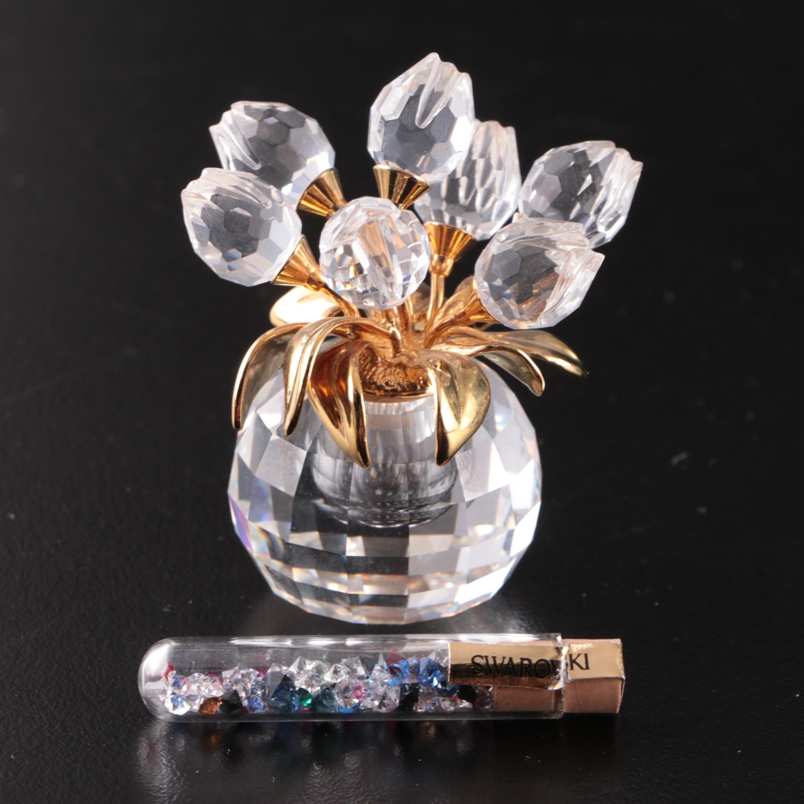 Faceted Crystal Flowers and Decor