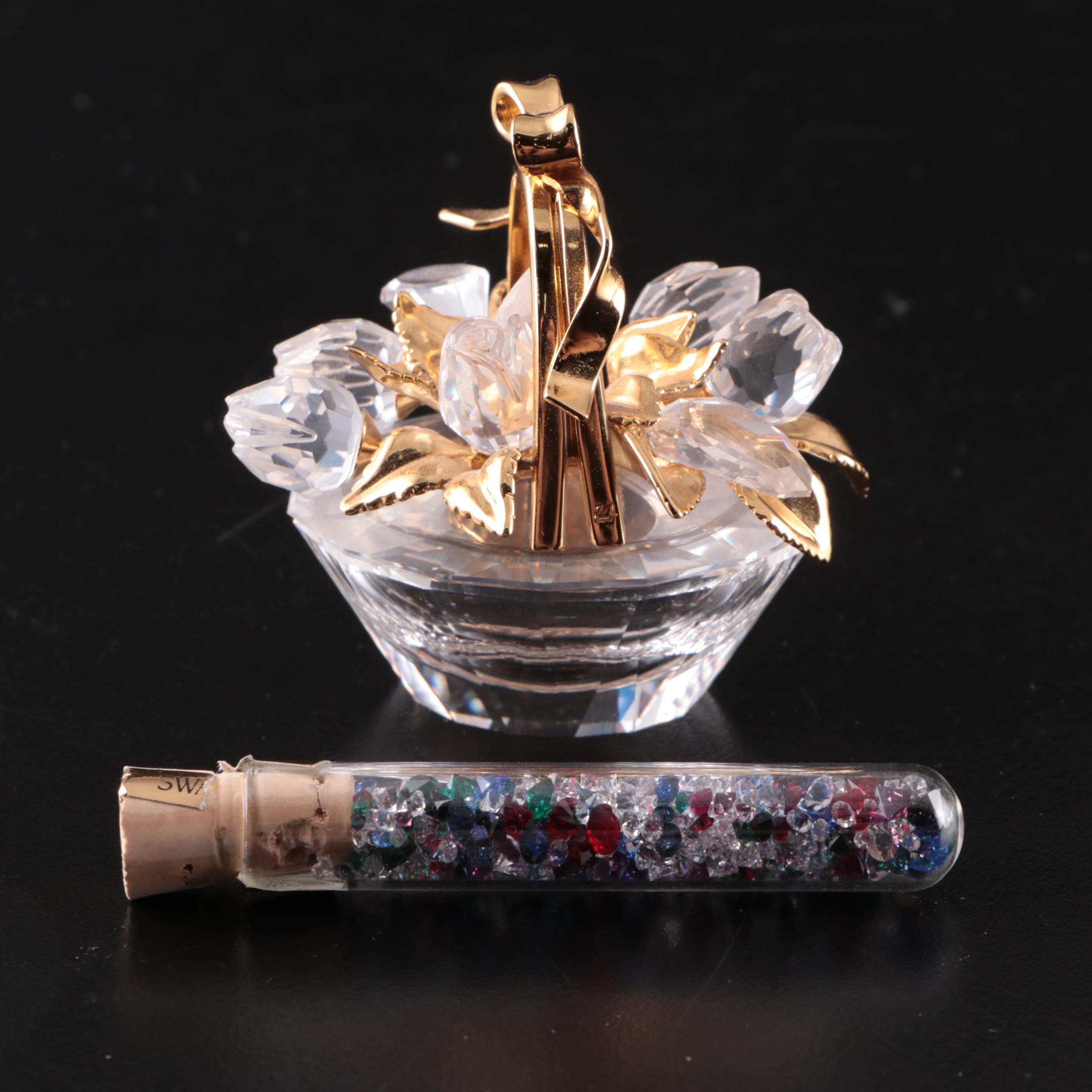 Faceted Crystal Flowers and Decor